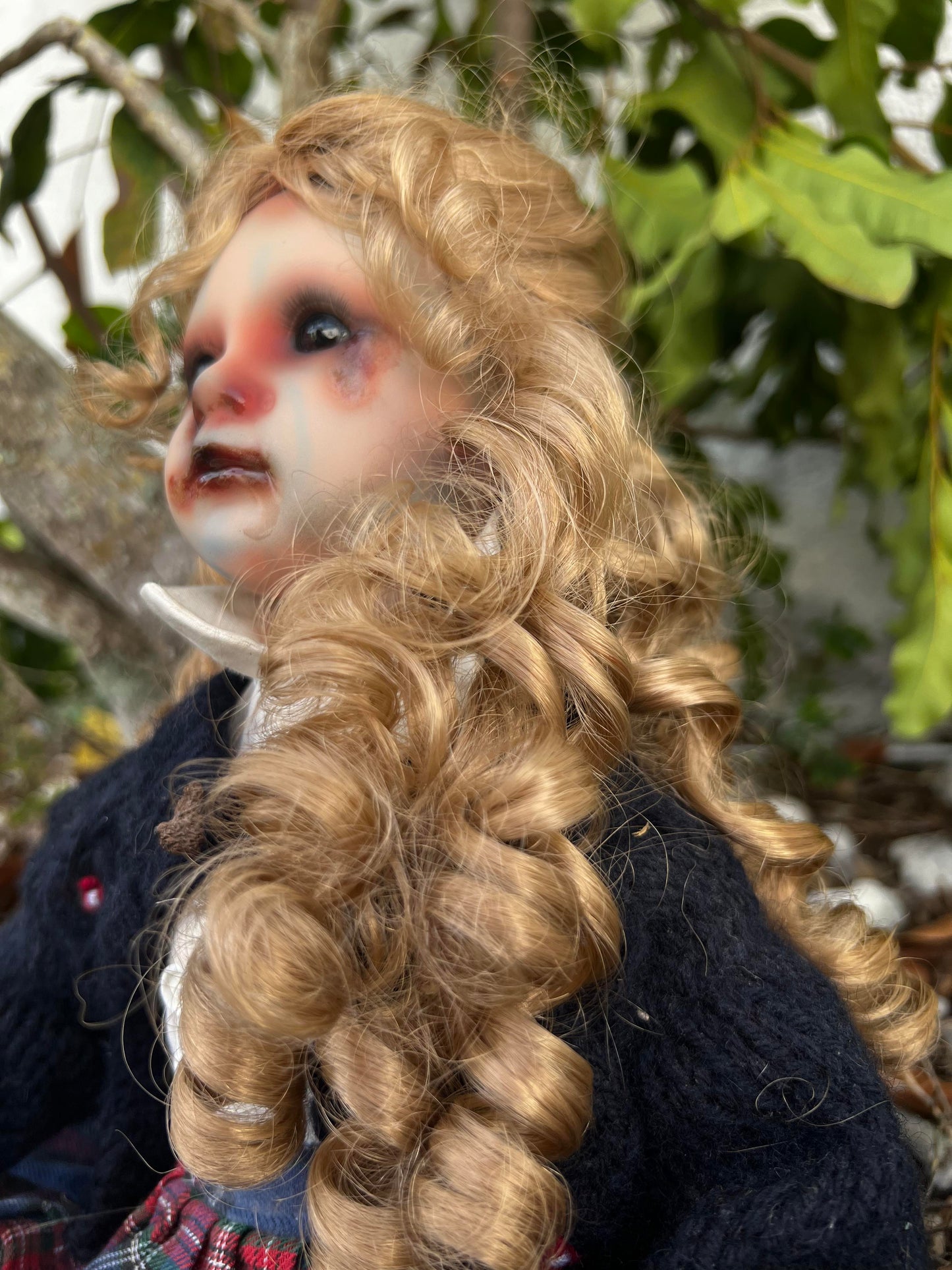 Meet Alice 18" Vintage Baby Porcelain witchy Creepy Haunted Spirit Infected Zombie Doll Scary Poltergeist Halloween Spooky Hand Painted