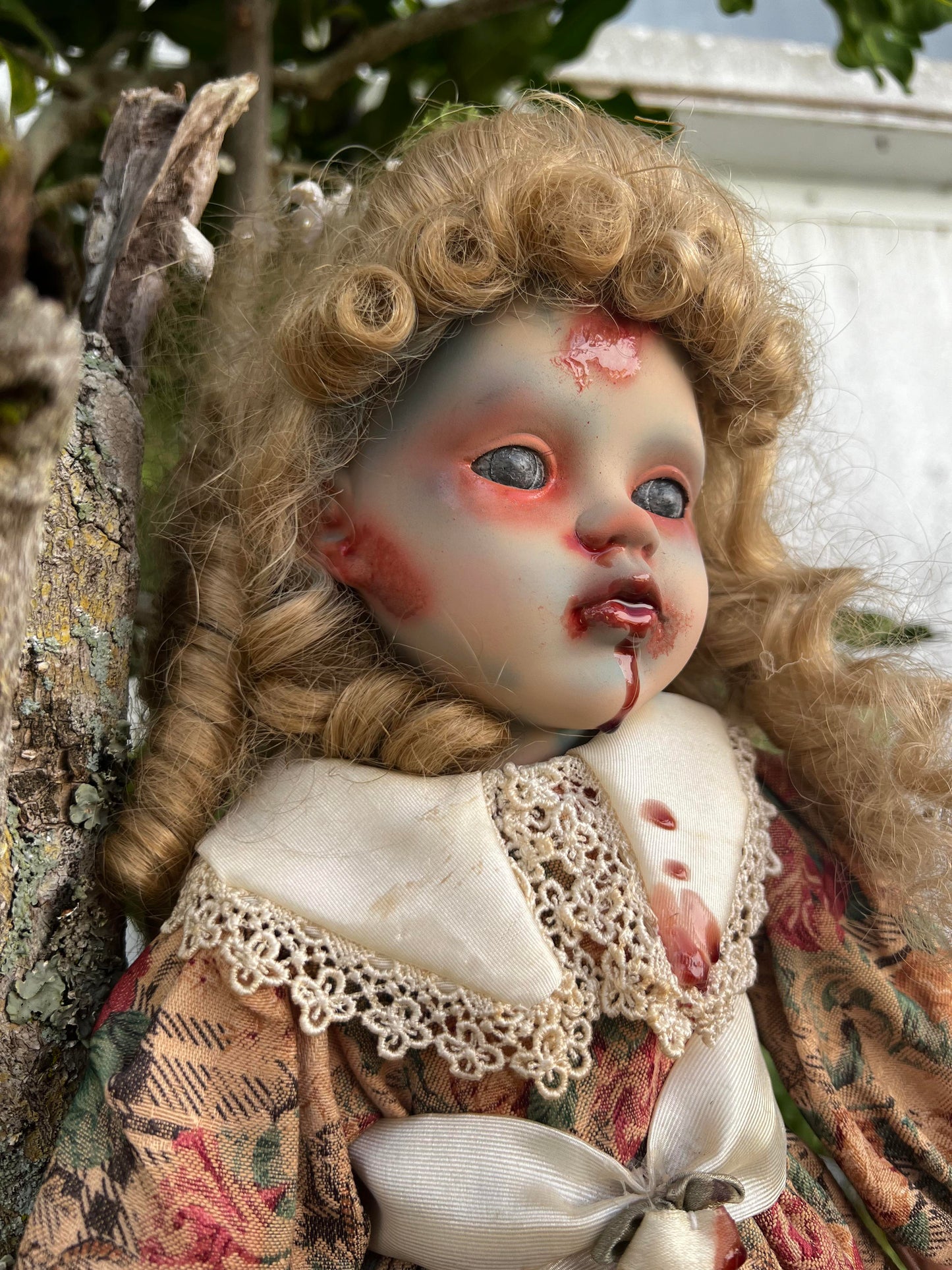 Meet Mable 20" Vintage Baby Porcelain witchy Creepy Haunted Spirit Infected Zombie Doll Scary Poltergeist Halloween Spooky Hand Painted