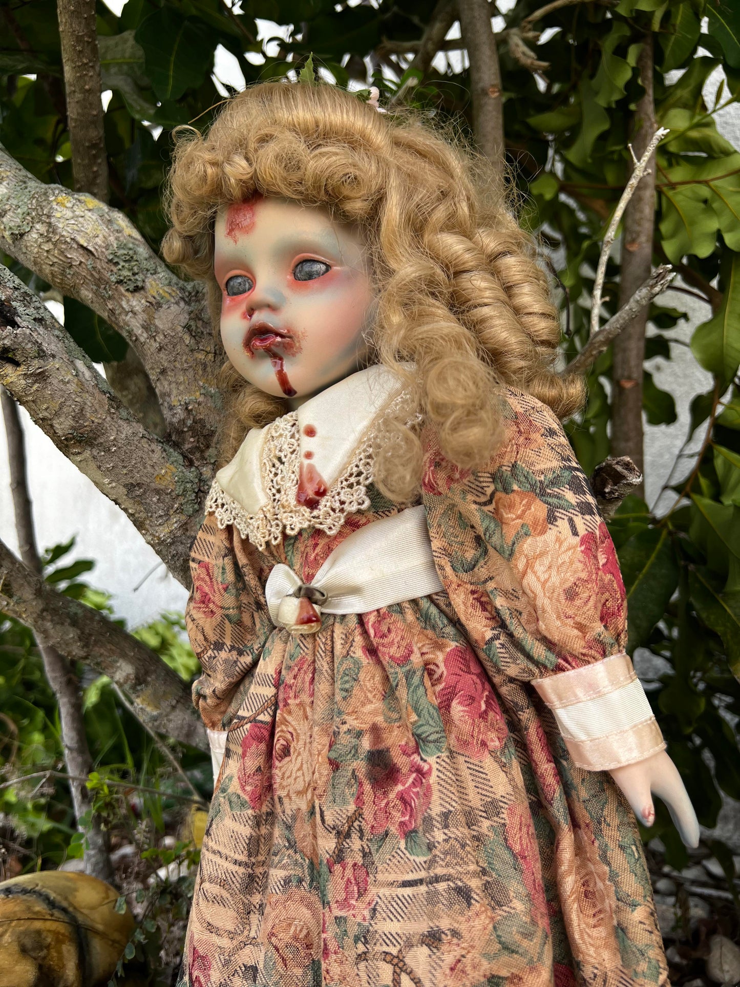 Meet Mable 20" Vintage Baby Porcelain witchy Creepy Haunted Spirit Infected Zombie Doll Scary Poltergeist Halloween Spooky Hand Painted