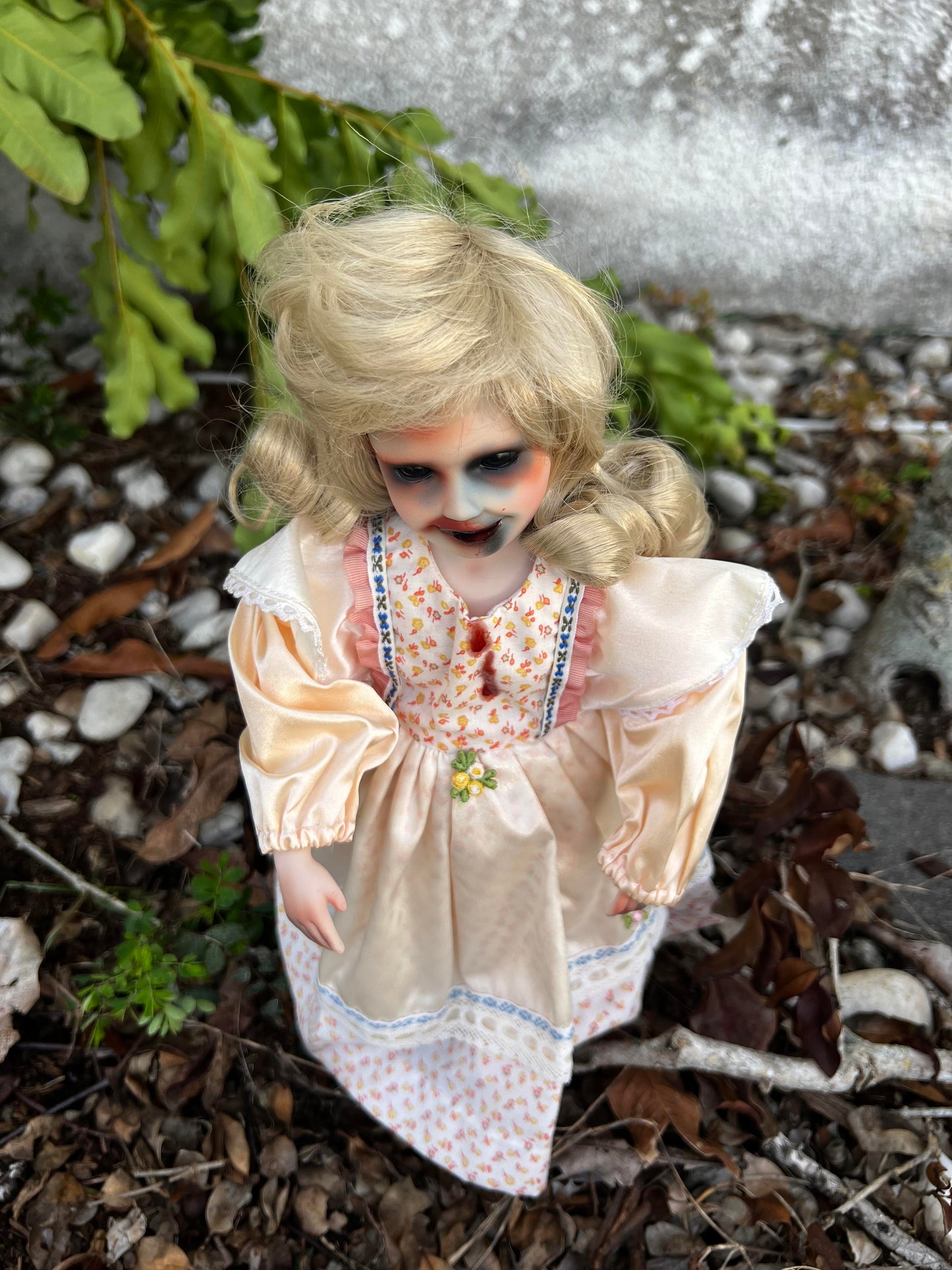 Meet Gretchen 14" Vintage Baby Porcelain witchy Creepy Haunted Spirit Infected Zombie Doll Scary Poltergeist Halloween Spooky Hand Painted