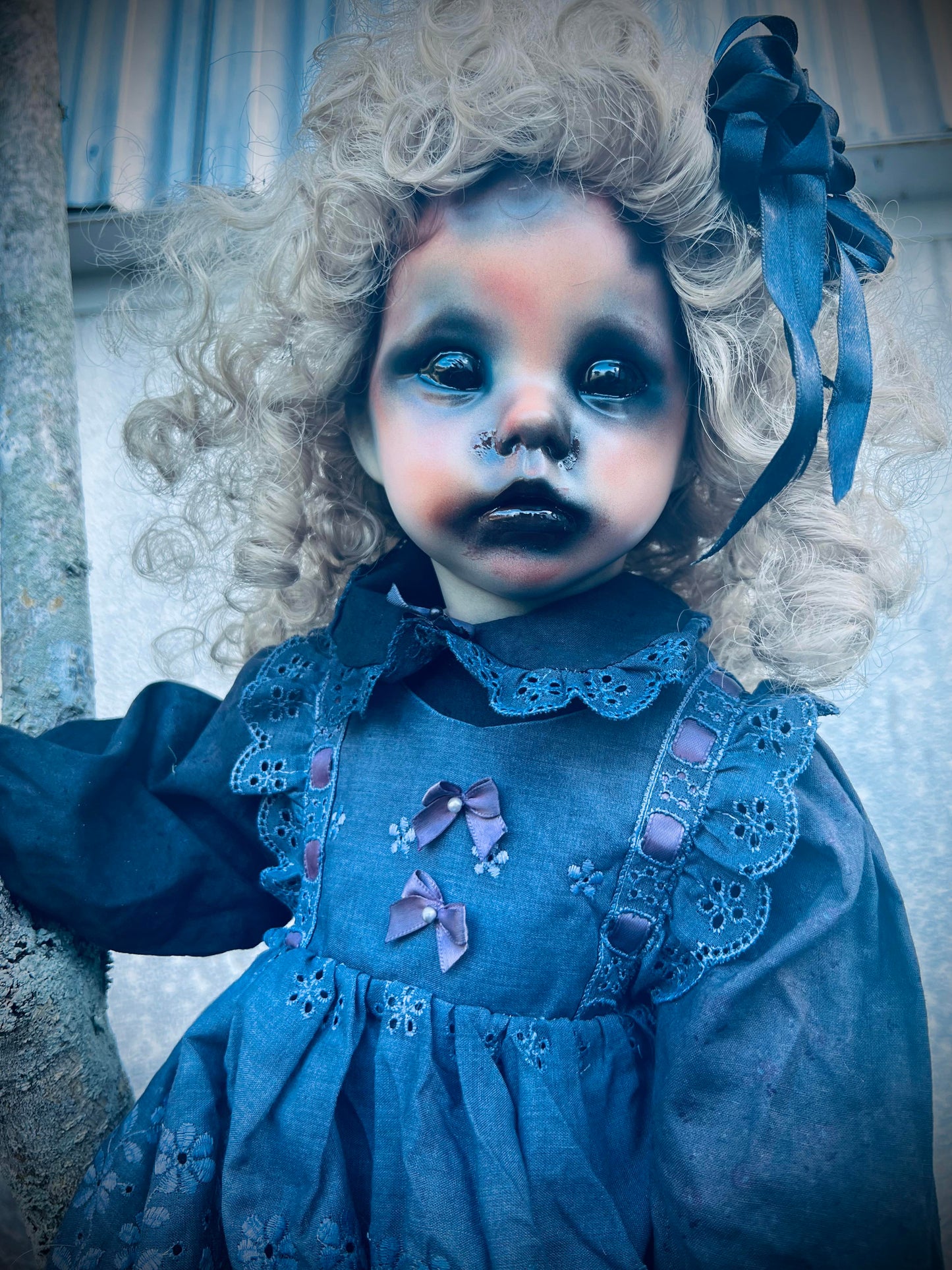 Meet Hayley 25" Baby Doll Porcelain Witchy Creepy Undead Haunted Spirit Infected Scary Poltergeist Spooky Wicca Possessed Halloween Fall