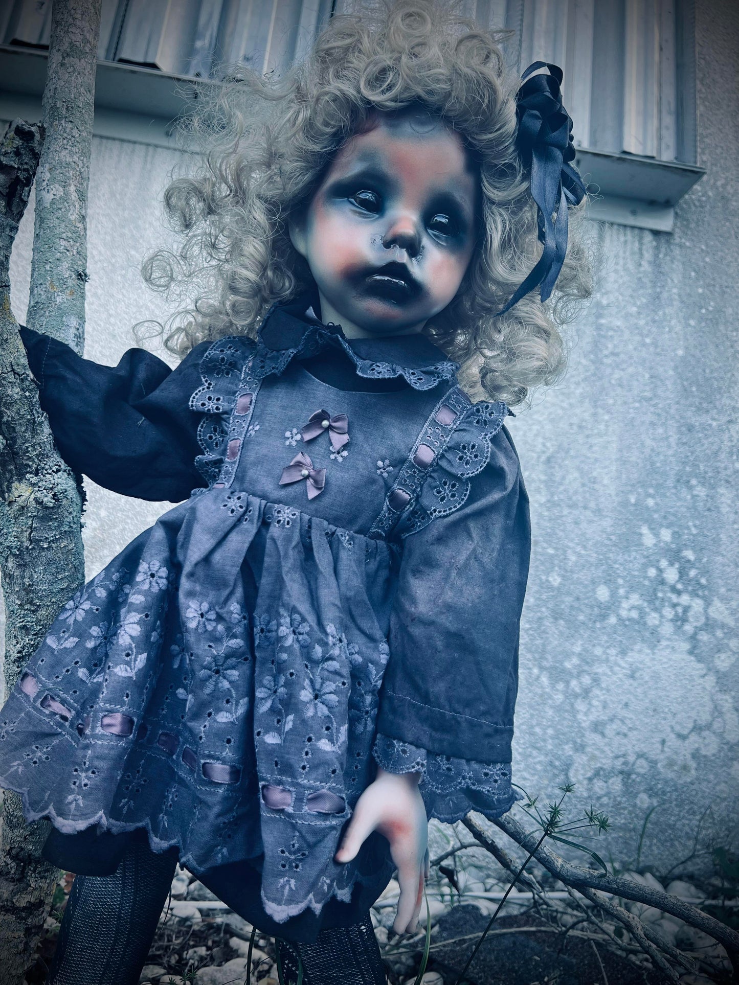 Meet Hayley 25" Baby Doll Porcelain Witchy Creepy Undead Haunted Spirit Infected Scary Poltergeist Spooky Wicca Possessed Halloween Fall