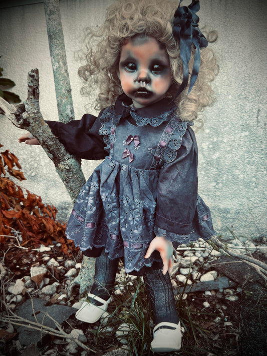 Meet Hayley 25" Baby Doll Porcelain Witchy Creepy Undead Haunted Spirit Infected Scary Poltergeist Spooky Wicca Possessed Halloween Fall