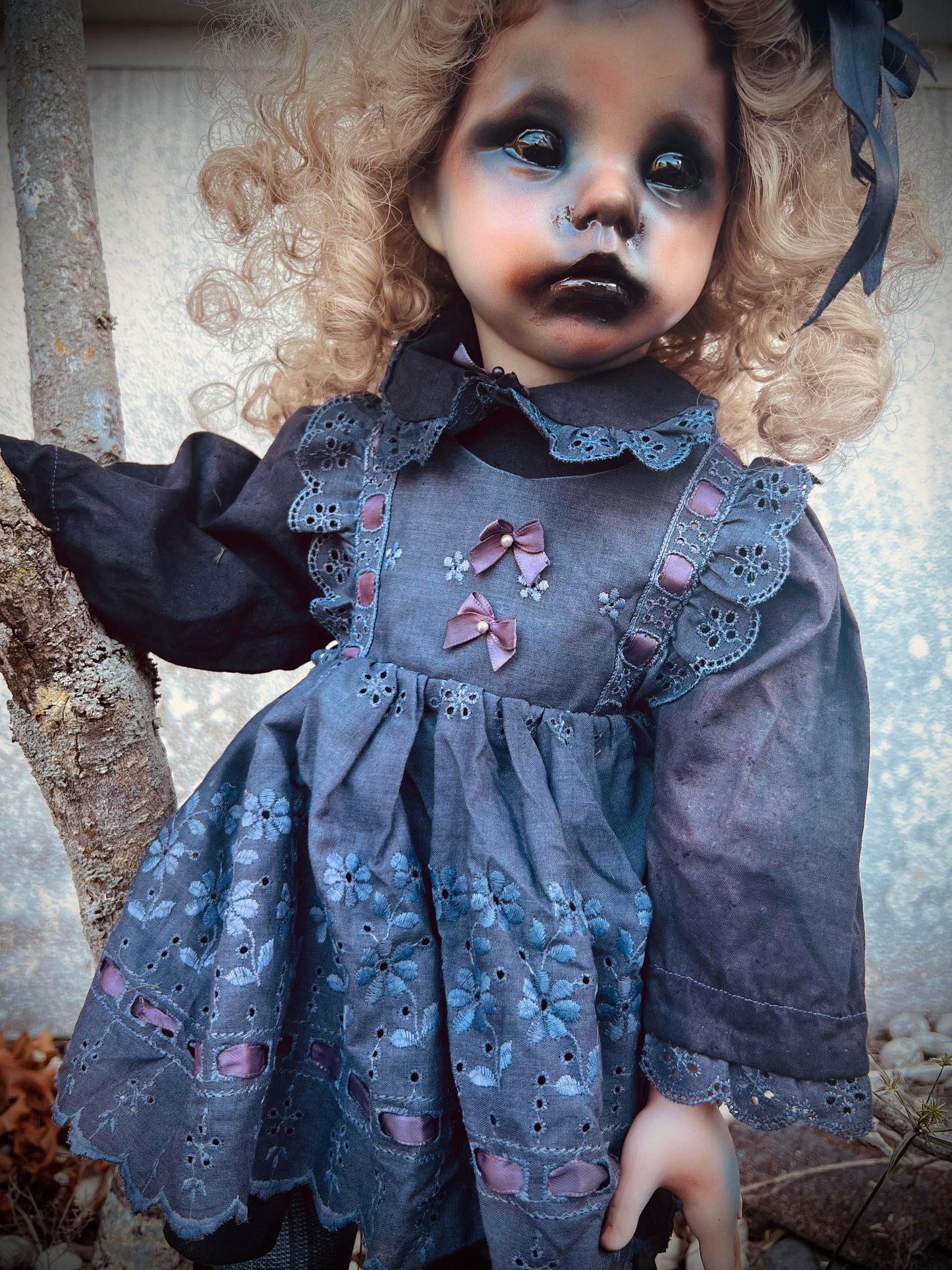 Meet Hayley 25" Baby Doll Porcelain Witchy Creepy Undead Haunted Spirit Infected Scary Poltergeist Spooky Wicca Possessed Halloween Fall