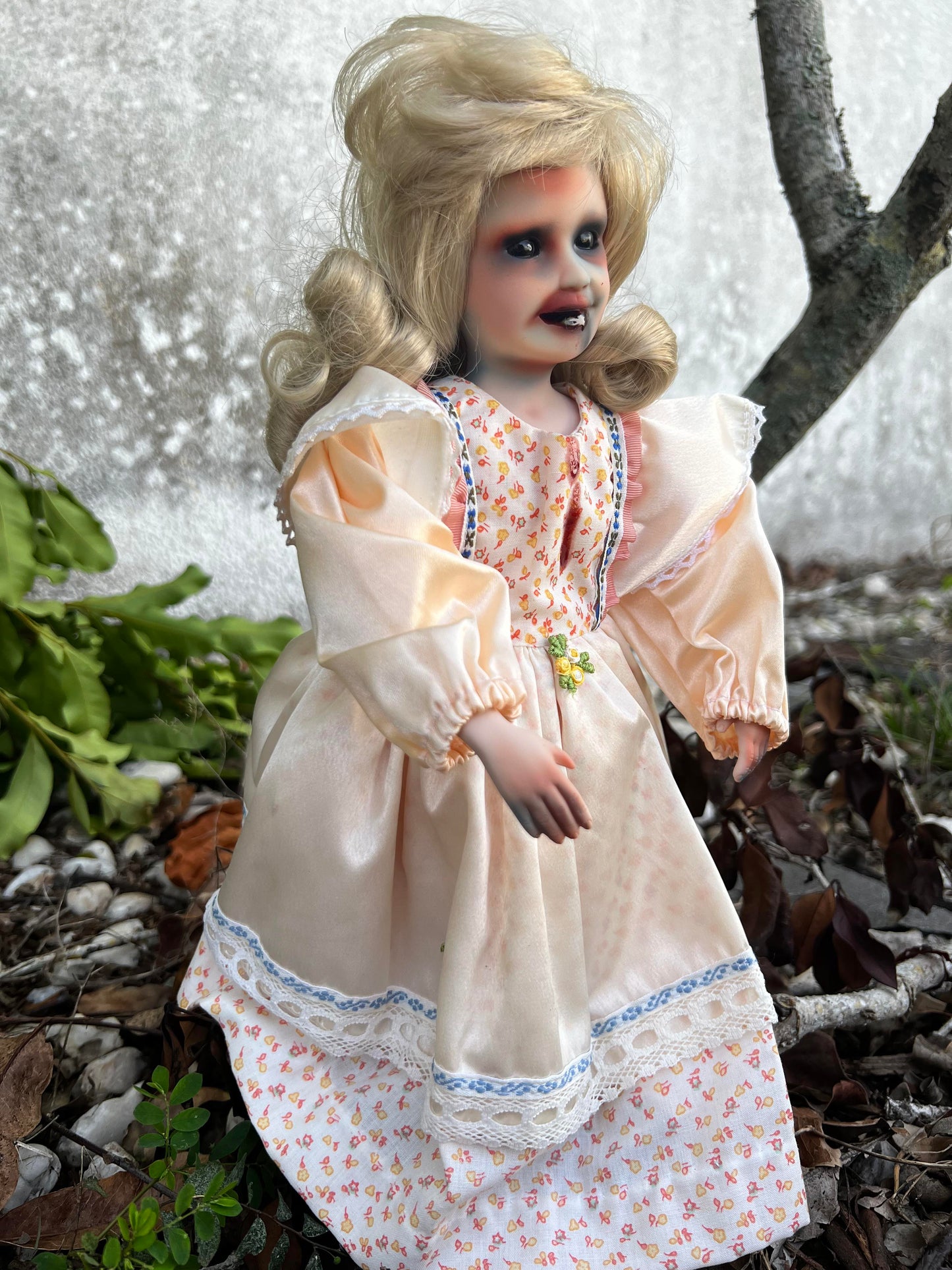 Meet Gretchen 14" Vintage Baby Porcelain witchy Creepy Haunted Spirit Infected Zombie Doll Scary Poltergeist Halloween Spooky Hand Painted