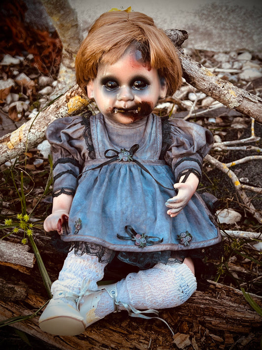 Meet Chrissy 10" Doll Porcelain Witchy Creepy Haunted Spirit Infected Scary Poltergeist Spooky Wicca Possessed Halloween Fall Gothic Gore