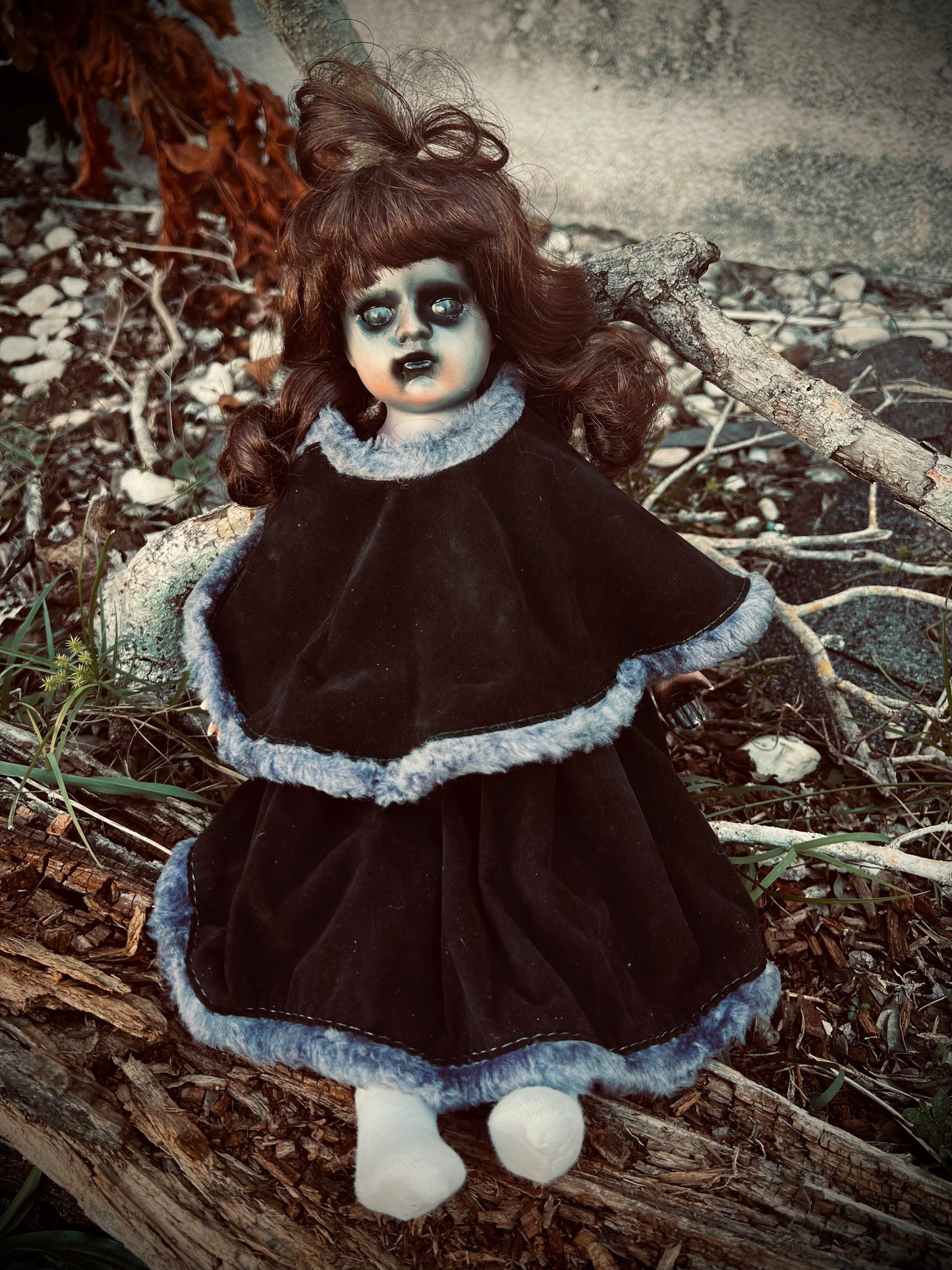 Meet Ella 15" Doll Porcelain Witchy Creepy Haunted Spirit Infected Scary Poltergeist Spooky Wicca Possessed Halloween Fall Gothic Gore