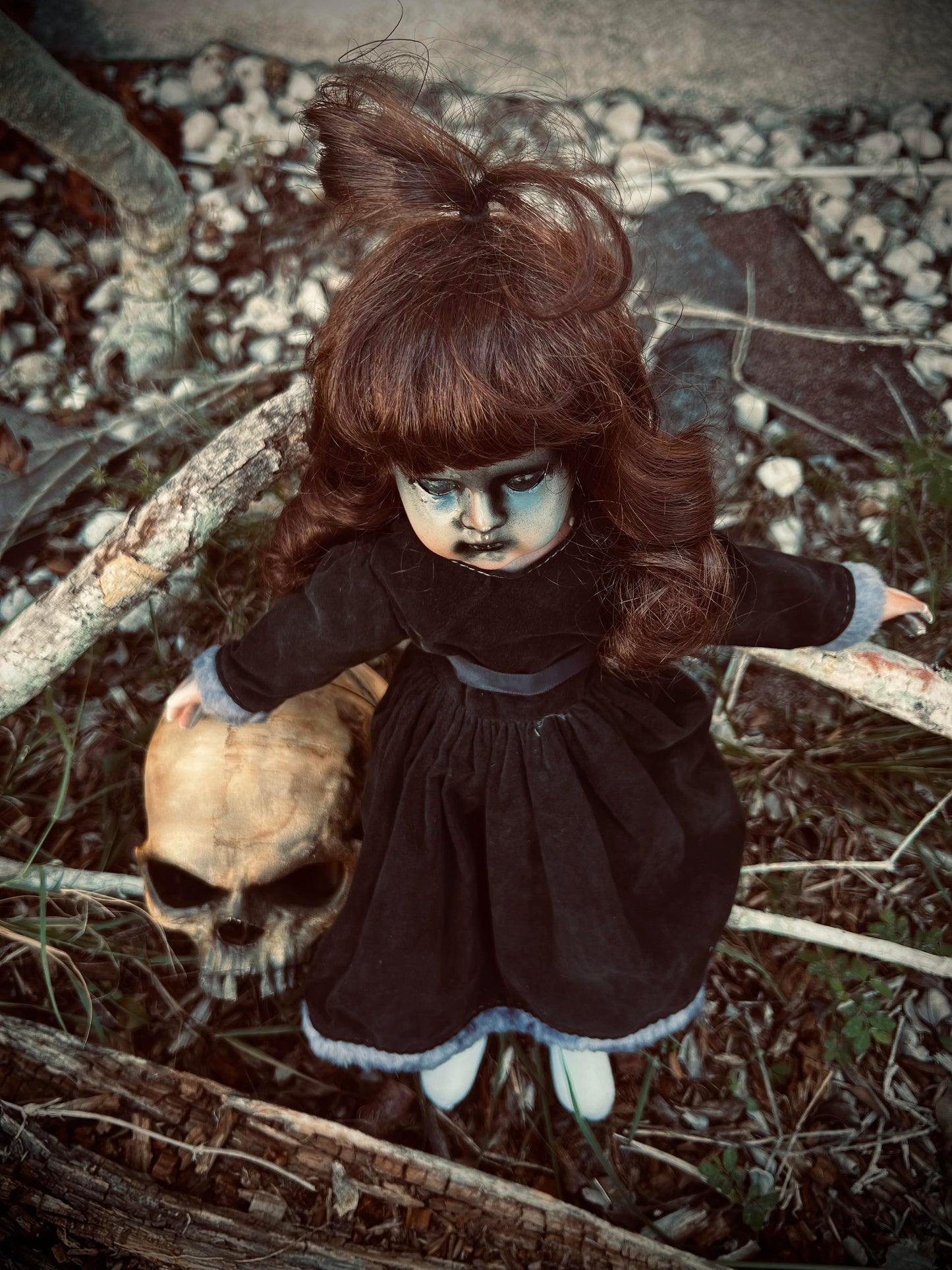 Meet Ella 15" Doll Porcelain Witchy Creepy Haunted Spirit Infected Scary Poltergeist Spooky Wicca Possessed Halloween Fall Gothic Gore