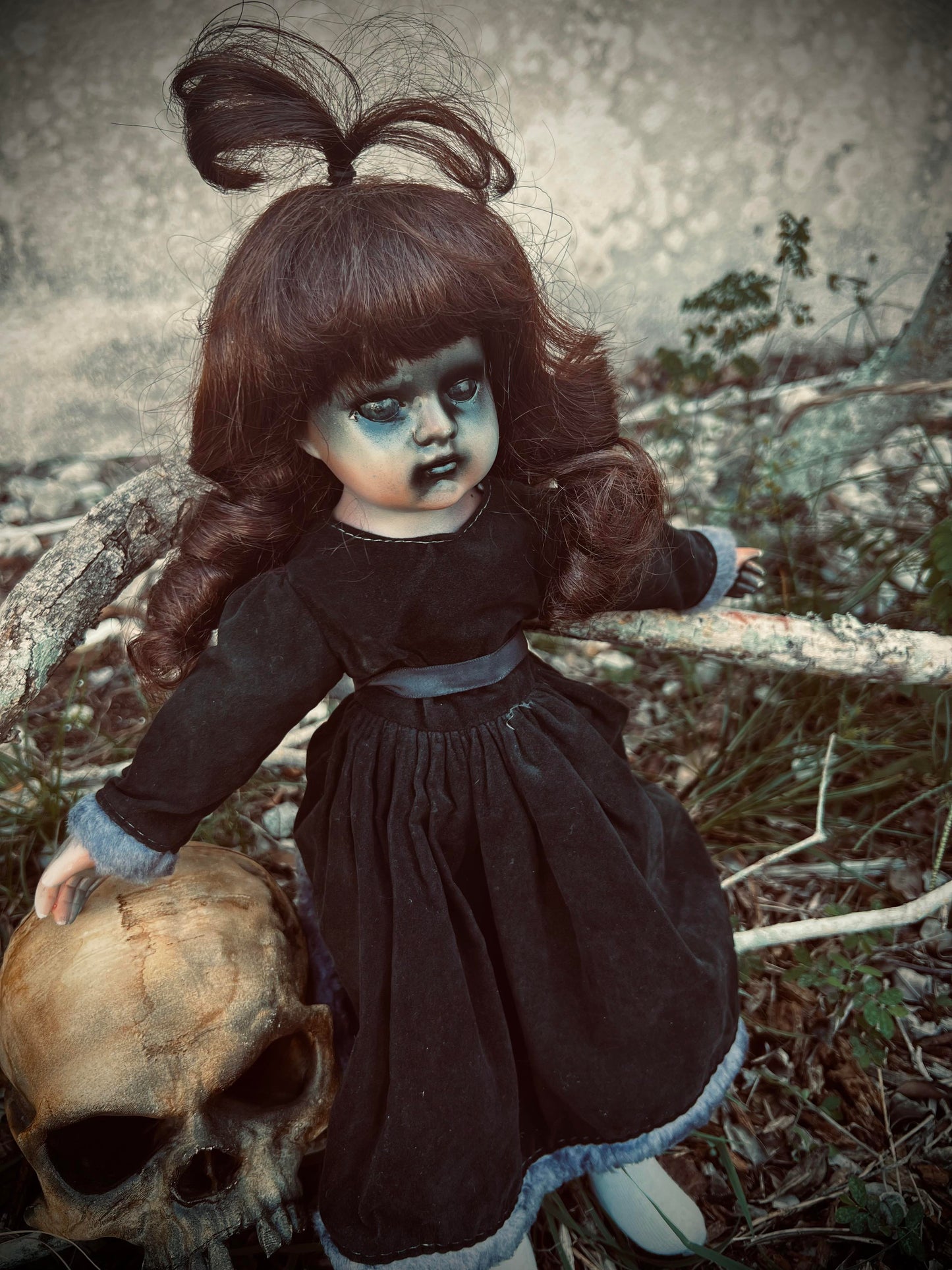 Meet Ella 15" Doll Porcelain Witchy Creepy Haunted Spirit Infected Scary Poltergeist Spooky Wicca Possessed Halloween Fall Gothic Gore