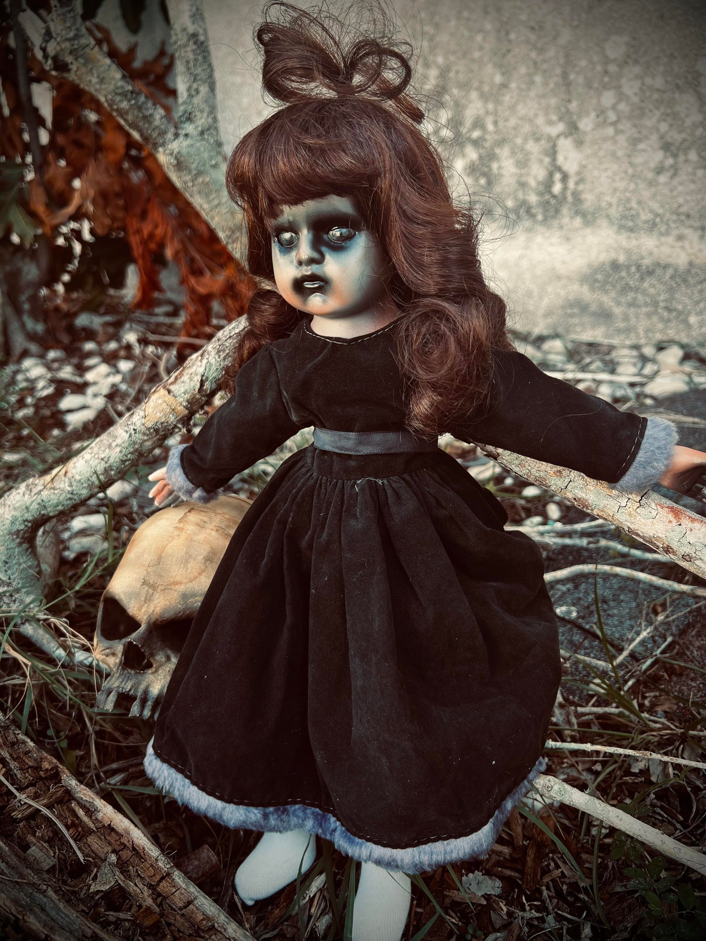 Meet Ella 15" Doll Porcelain Witchy Creepy Haunted Spirit Infected Scary Poltergeist Spooky Wicca Possessed Halloween Fall Gothic Gore