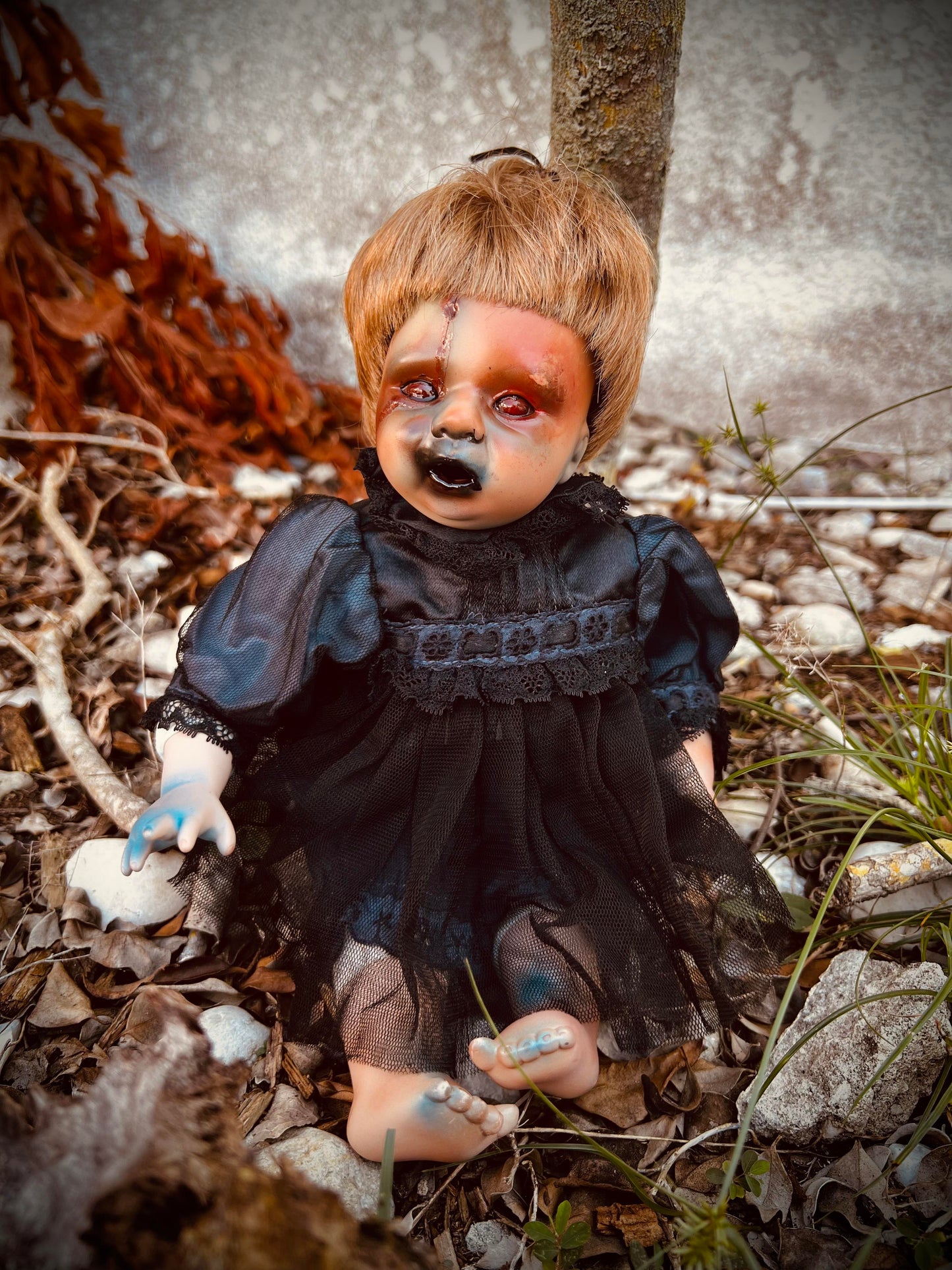 Meet Baby Isla 12" Doll Porcelain Witchy Creepy Haunted Spirit Infected Scary Poltergeist Spooky Wicca Possessed Halloween Fall Gothic