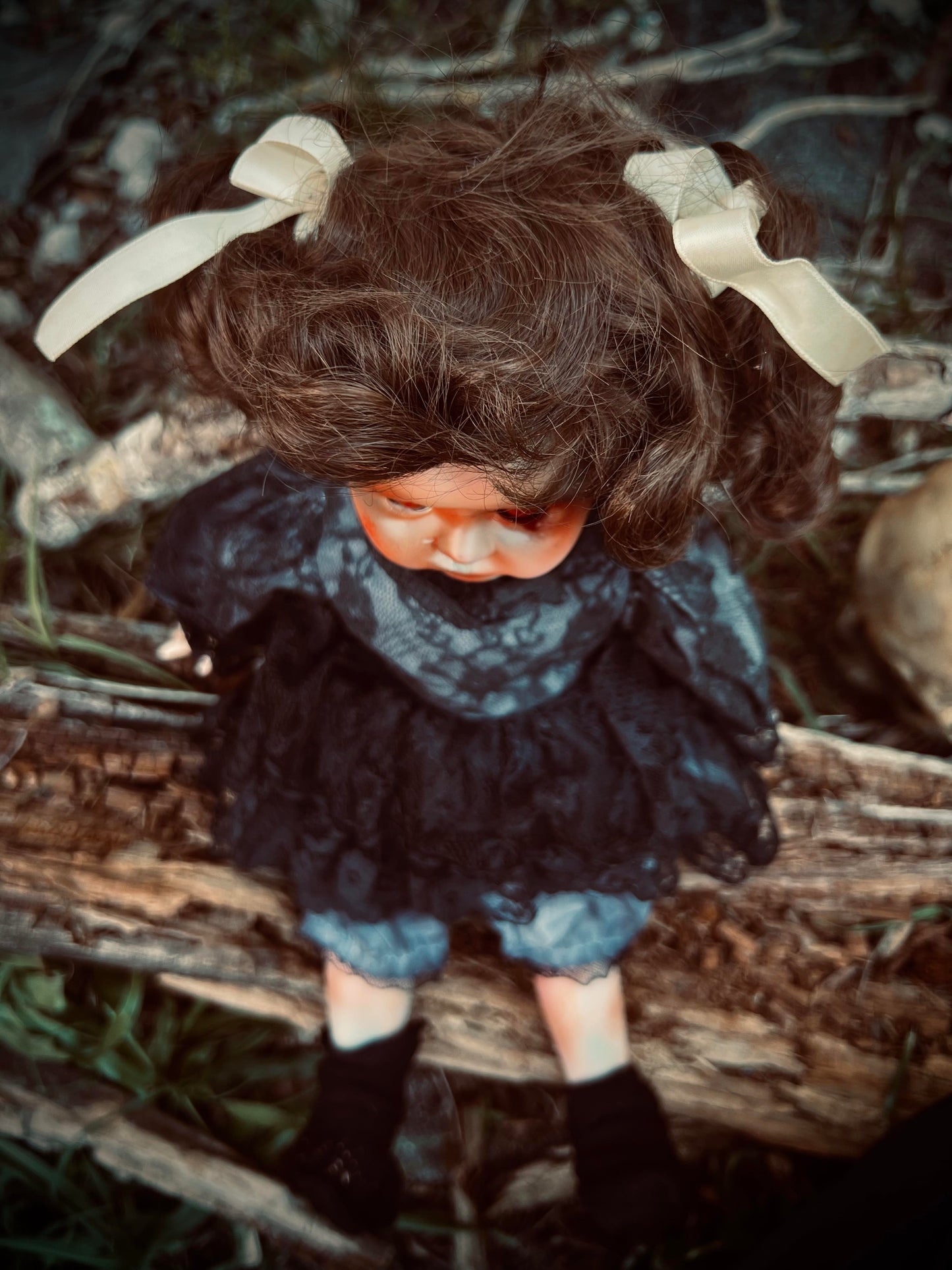 Meet Eden 14" Doll Porcelain Witchy Creepy Haunted Spirit Infected Scary Poltergeist Spooky Wicca Possessed Halloween Fall Gothic