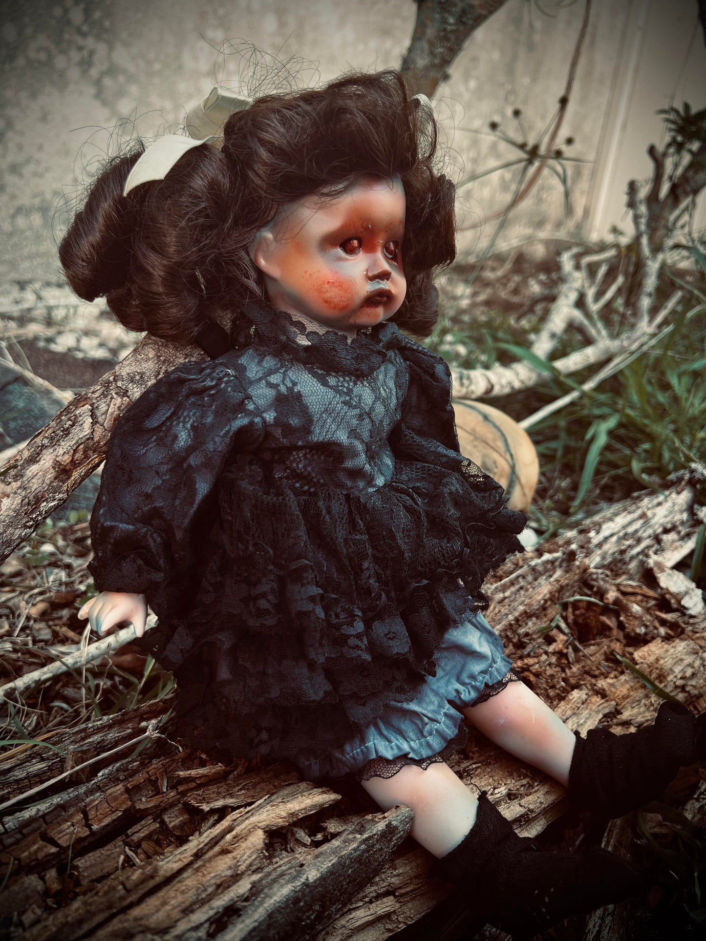 Meet Eden 14" Doll Porcelain Witchy Creepy Haunted Spirit Infected Scary Poltergeist Spooky Wicca Possessed Halloween Fall Gothic