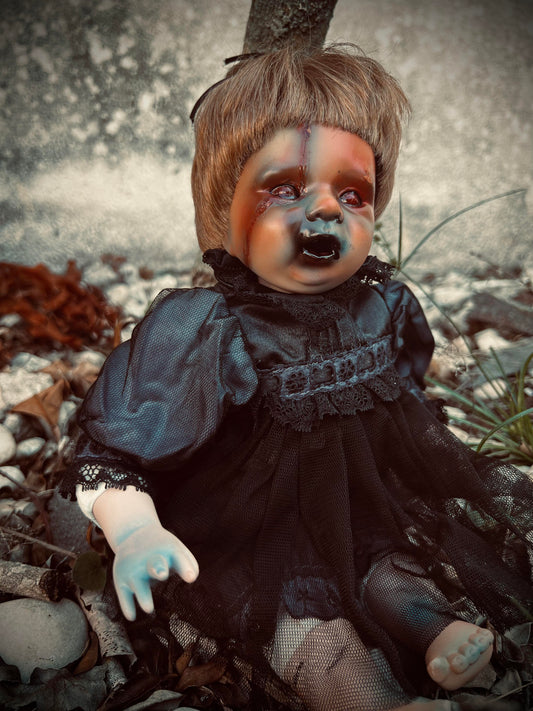 Meet Baby Isla 12" Doll Porcelain Witchy Creepy Haunted Spirit Infected Scary Poltergeist Spooky Wicca Possessed Halloween Fall Gothic