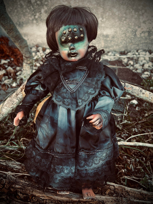 Meet Amelia 13" Doll Porcelain Clay Witchy Creepy Haunted Spirit Infected Scary Poltergeist Spooky Wicca Possessed Halloween Gothic Gore