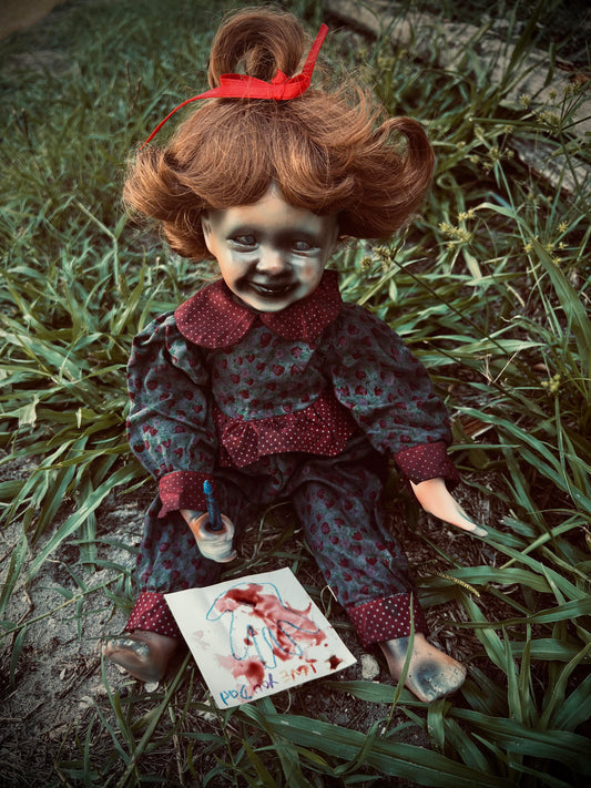 Meet Mia 15" Doll Porcelain Witchy Creepy Haunted Spirit Infected Scary Poltergeist Spooky Wicca Possessed Halloween Fall Gothic Gore