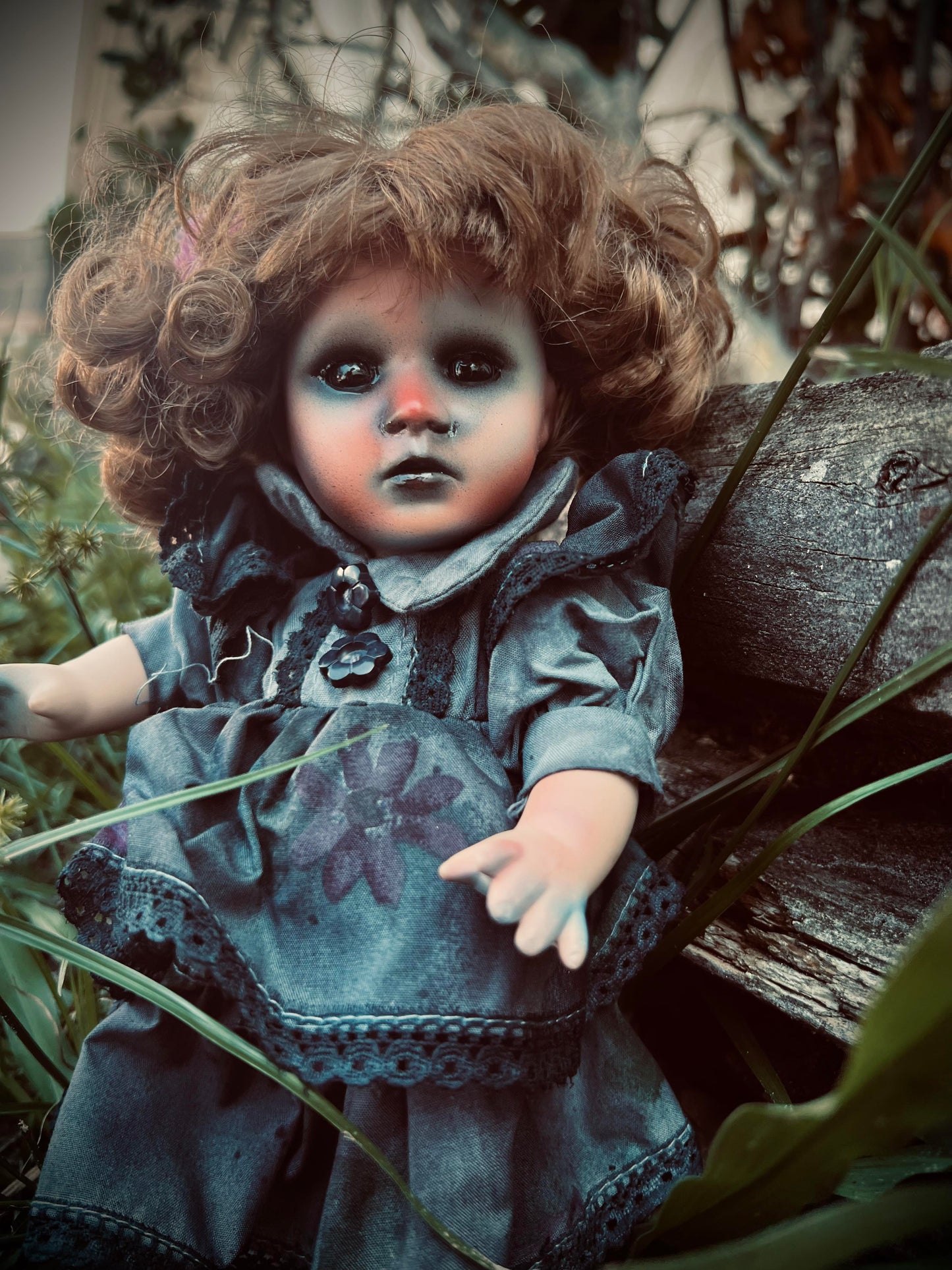 Meet Jinx 10" Doll Porcelain Witchy Creepy Haunted Spirit Infected Scary Poltergeist Spooky Wicca Possessed Halloween Fall Gothic Gore