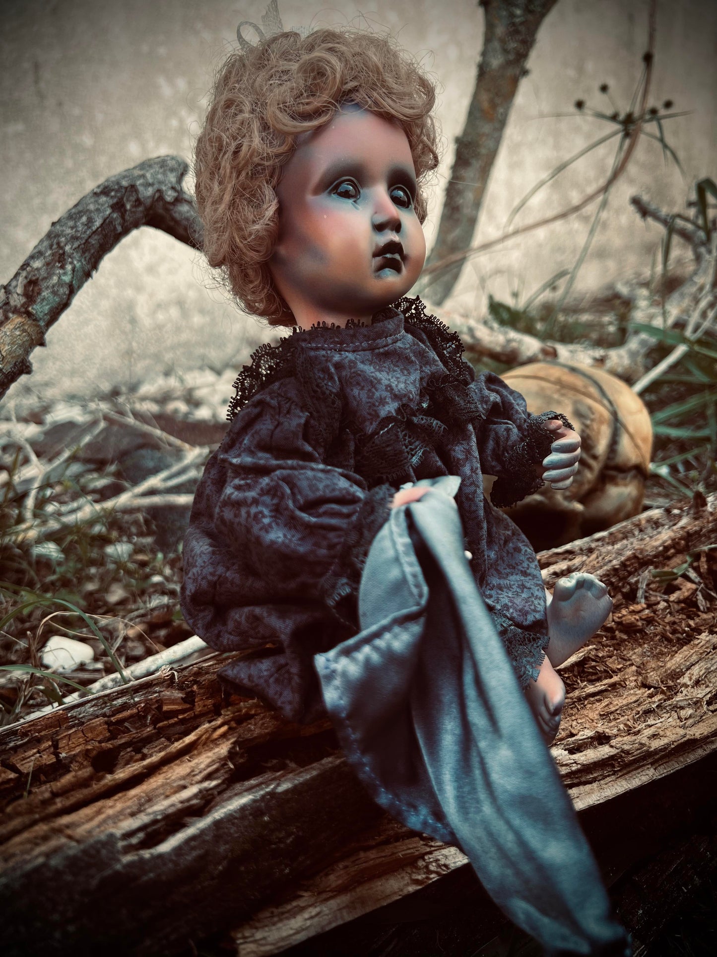 Meet Baby Jamie 8" Doll Porcelain Witchy Creepy Haunted Spirit Infected Scary Poltergeist Spooky Wicca Possessed Halloween Fall Gothic