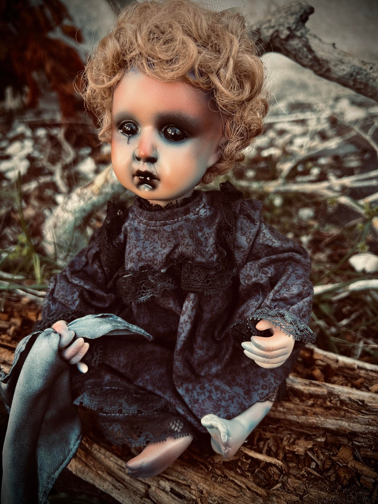 Meet Baby Jamie 8" Doll Porcelain Witchy Creepy Haunted Spirit Infected Scary Poltergeist Spooky Wicca Possessed Halloween Fall Gothic