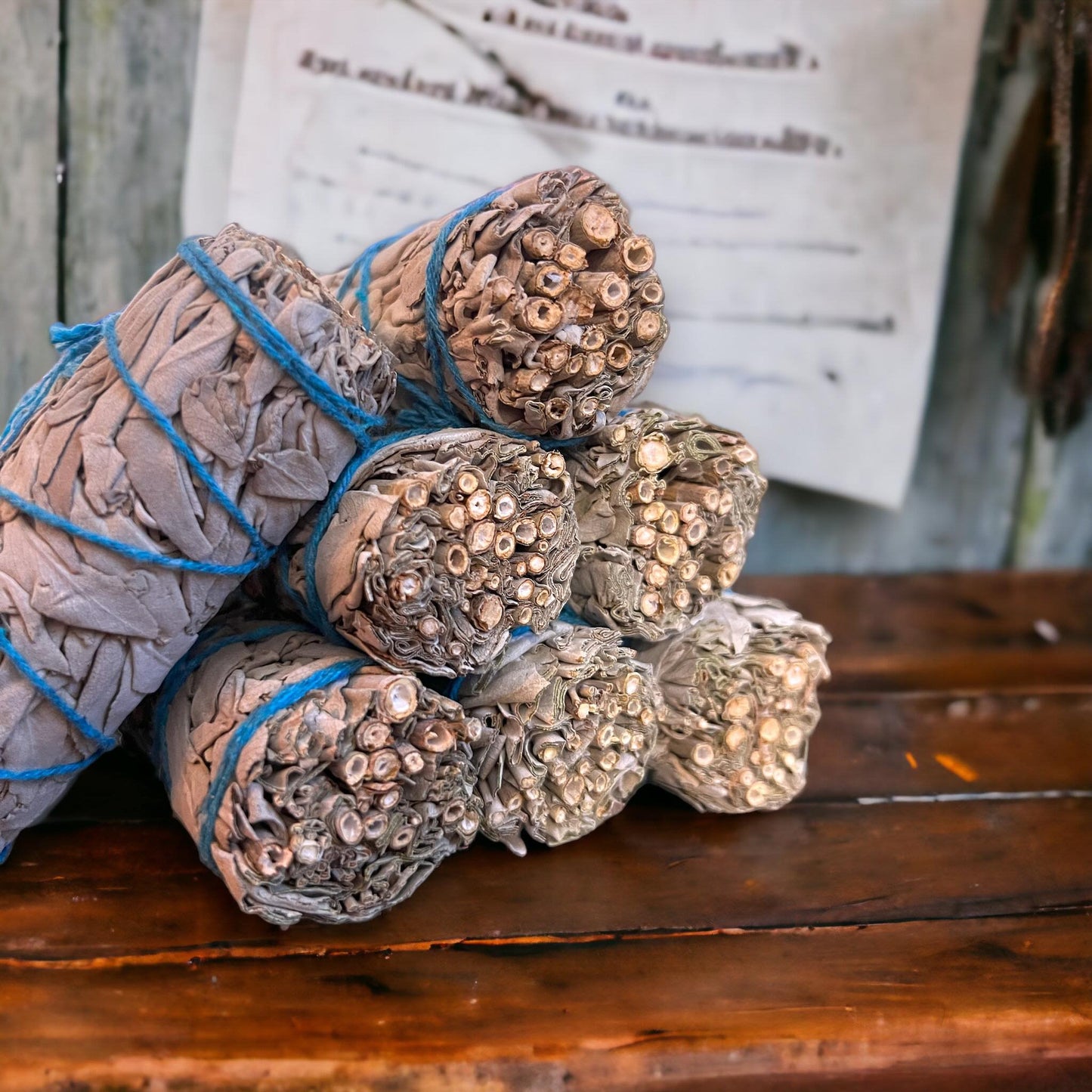 4" White Sage Smudge Stick Cleansing Energy Anxiety Spiritual Stress Depression Healing Purifying Aura Wicca Soothing Repel Negative Energy