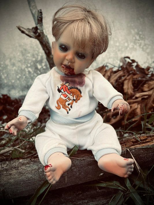 Meet Allan 10" Doll Porcelain Witchy Creepy Haunted Spirit Infected Scary Poltergeist Spooky Wicca Possessed Fall Gothic Positive Energy