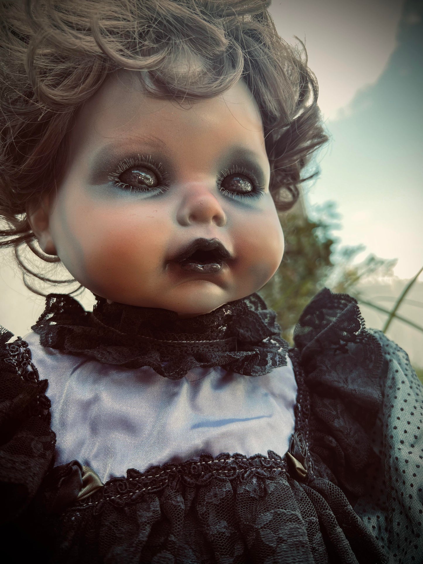 Meet Baby Gene 24" Doll Porcelain Witchy Creepy Haunted Spirit Infected Scary Poltergeist Spooky Zombie Possessed Gothic Positive Energy