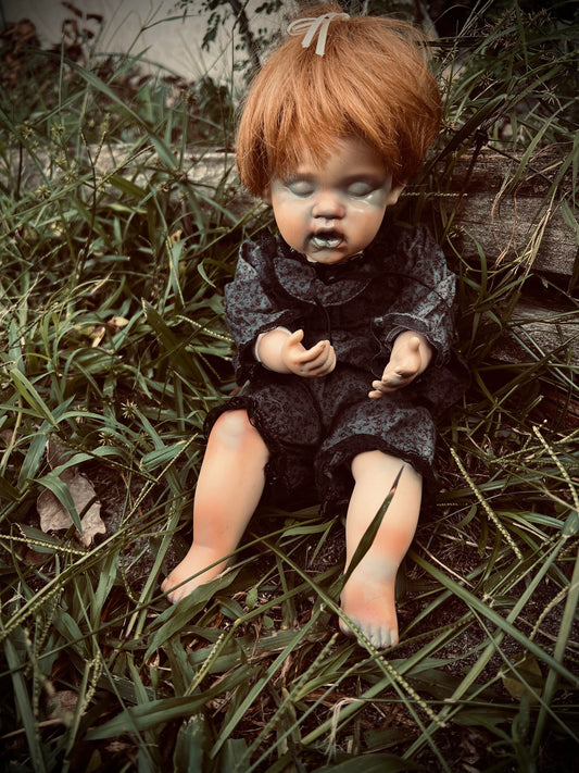 Meet Andrea 13" Doll Porcelain Witchy Creepy Haunted Spirit Infected Scary Poltergeist Spooky Wicca Possessed Fall Gothic Positive Energy