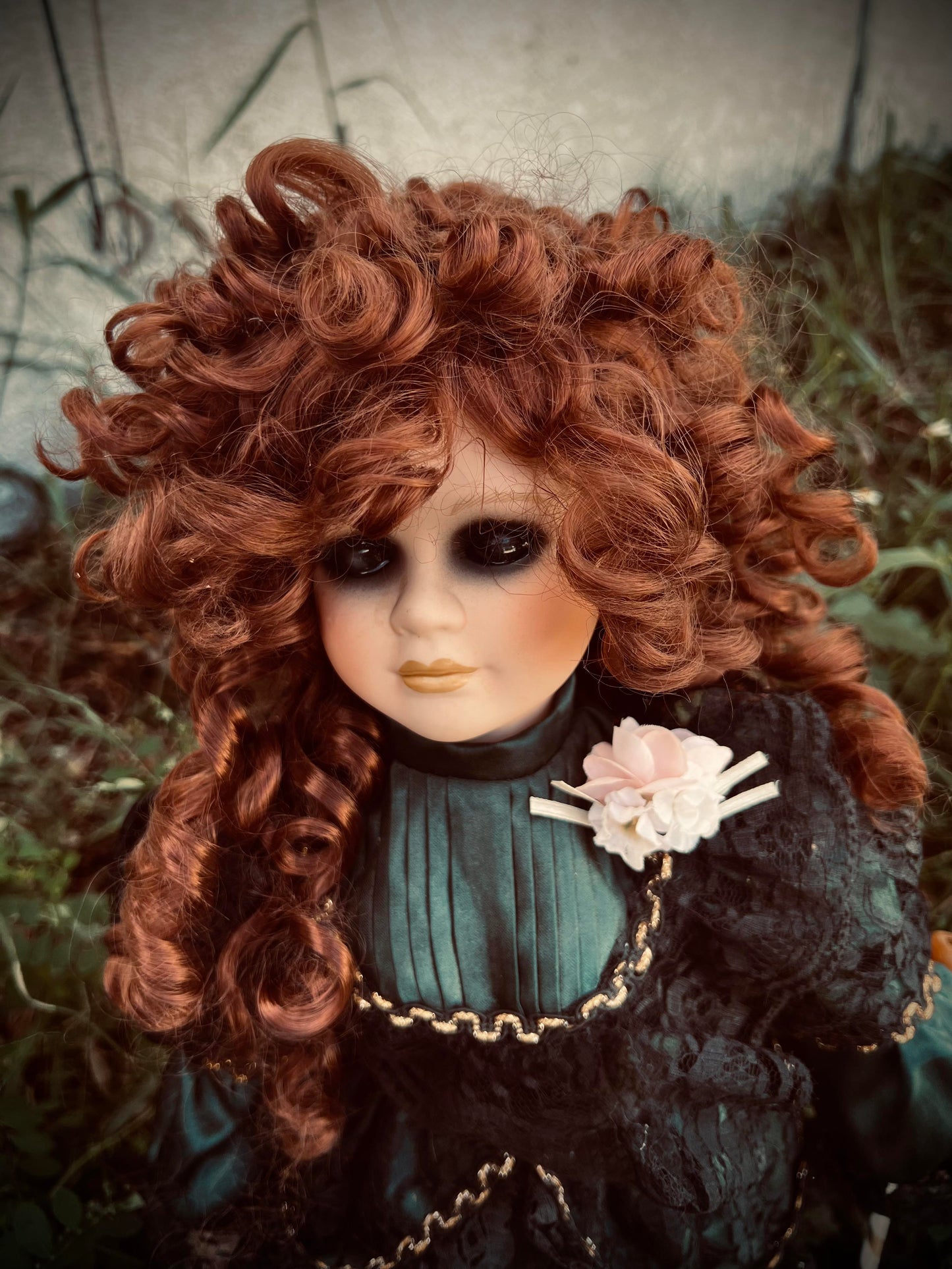 Meet Heather 23" Doll Porcelain Witchy Creepy Haunted Spirit Infected Scary Poltergeist Spooky Zombie Possessed Fall Gothic Positive Energy