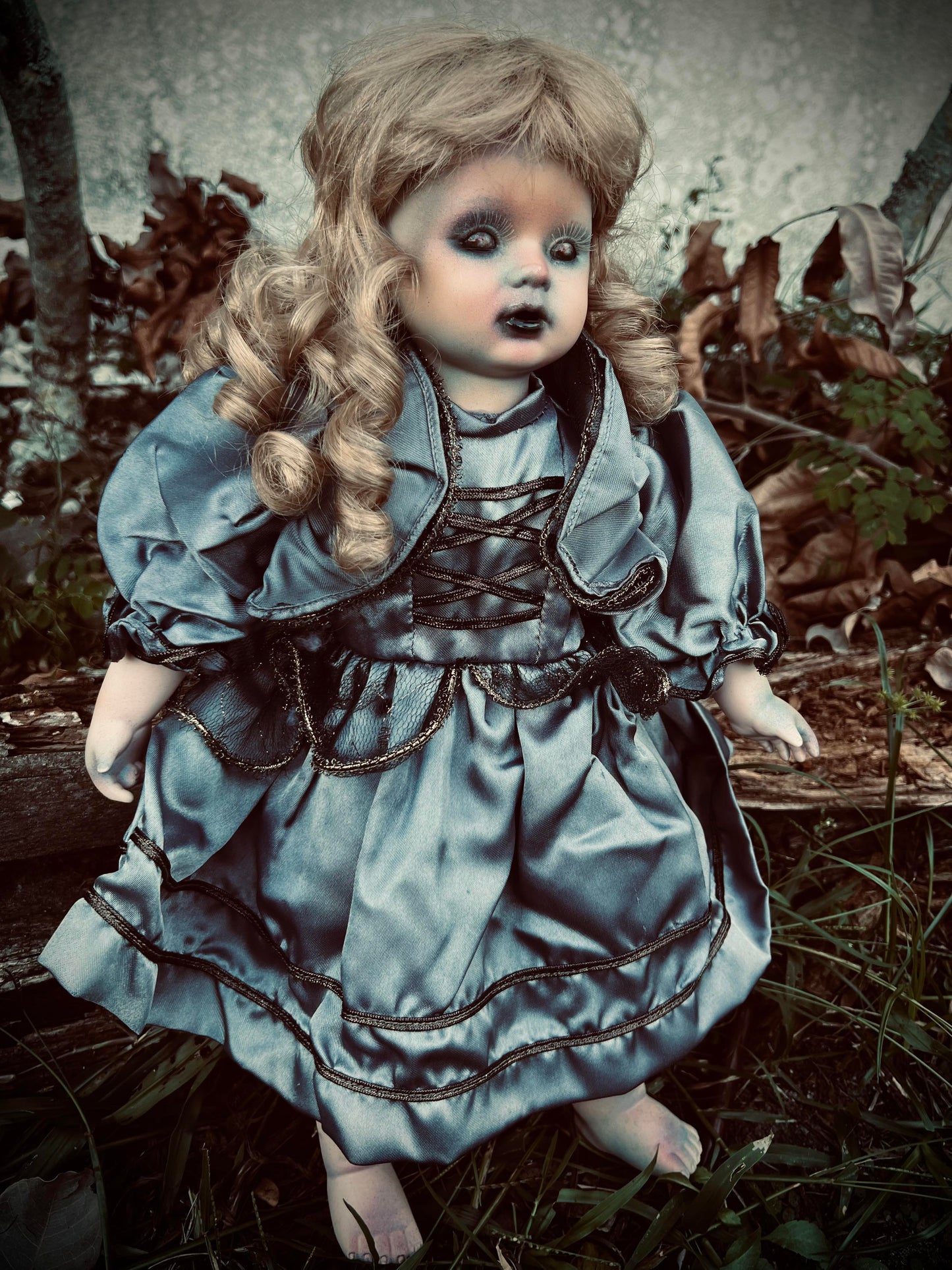 Meet Adele 17" Doll Porcelain Witchy Creepy Haunted Spirit Infected Scary Spooky Zombie Possessed Fall Gothic Positive Energy