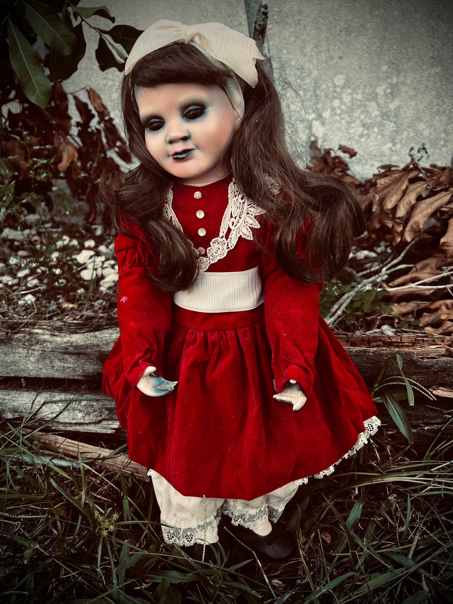 Meet Beatrice 20" Doll Porcelain Witchy Creepy Haunted Spirit Infected Scary Spooky Zombie Possessed Fall Gothic Positive Energy