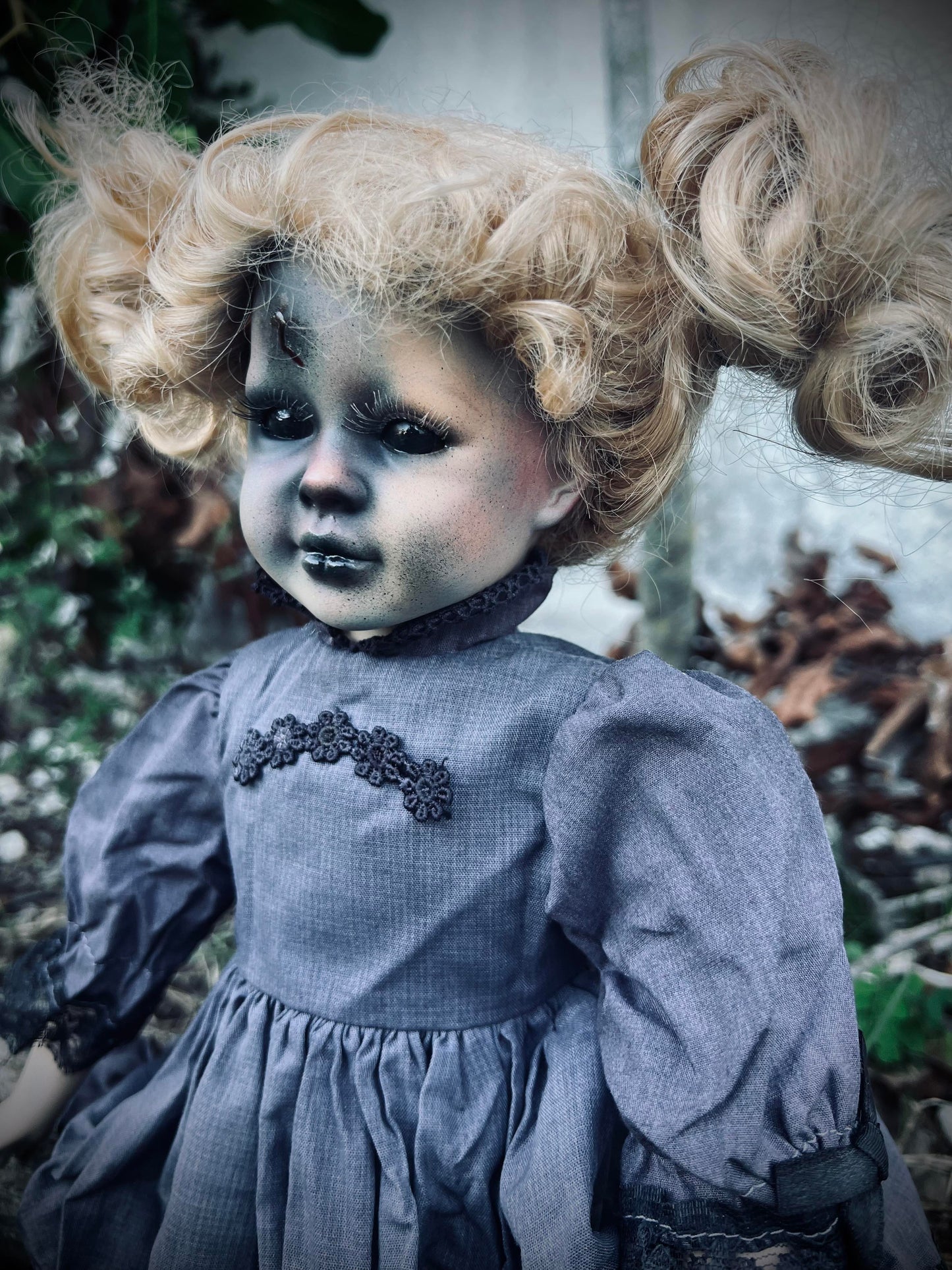 Meet Jeannette 17" Doll Porcelain Witchy Creepy Haunted Spirit Infected Scary Spooky Zombie Possessed Fall Gothic Positive Energy