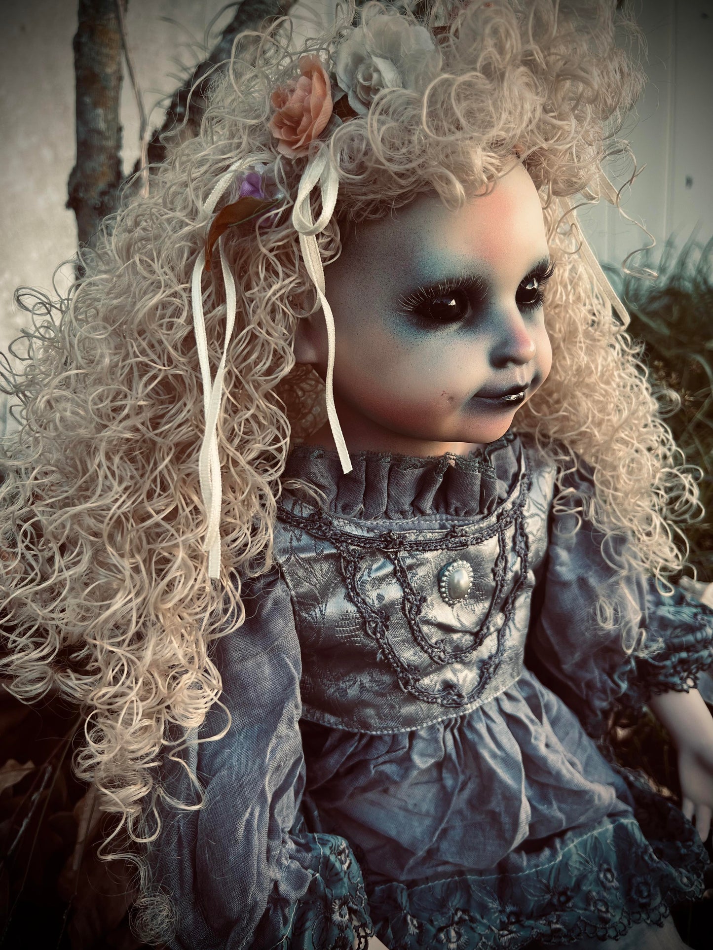 Meet Genevieve 27" Doll Porcelain Witchy Creepy Haunted Spirit Infected Scary Poltergeist Spooky Zombie Possessed Gothic Positive Energy