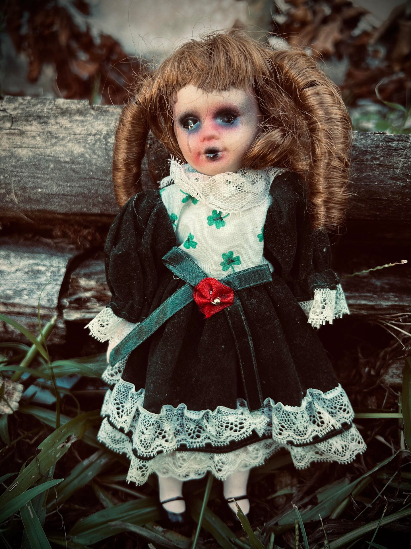 Meet Mildred 8" Mini Haunt Doll Porcelain Creepy Haunted Spirit Infected Scary Poltergeist Spooky Zombie Possessed Gothic Positive Energy