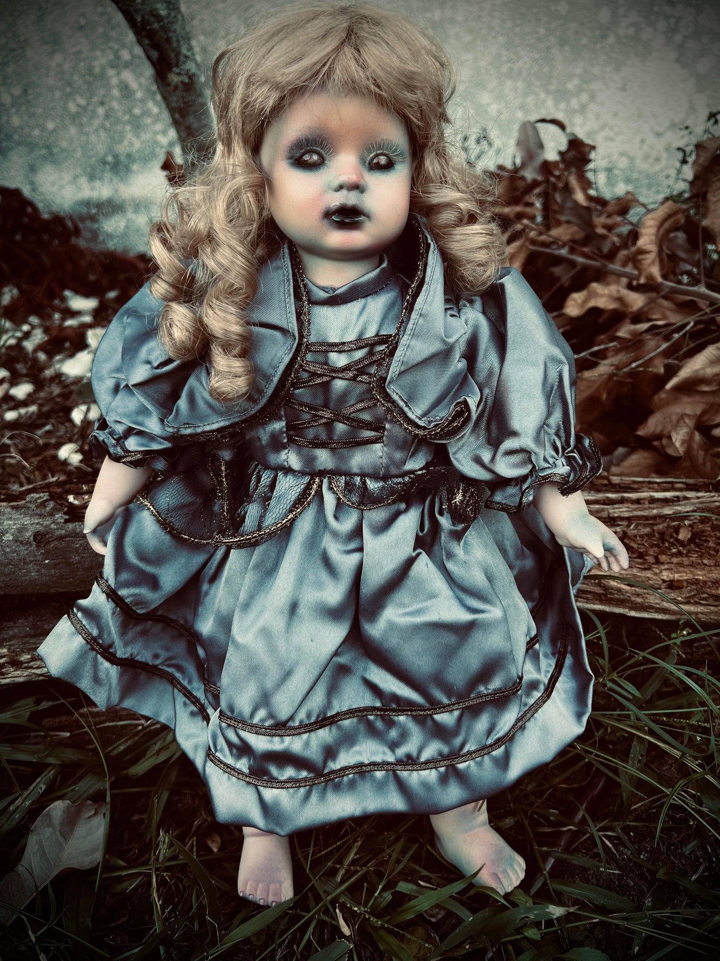 Meet Adele 17" Doll Porcelain Witchy Creepy Haunted Spirit Infected Scary Spooky Zombie Possessed Fall Gothic Positive Energy