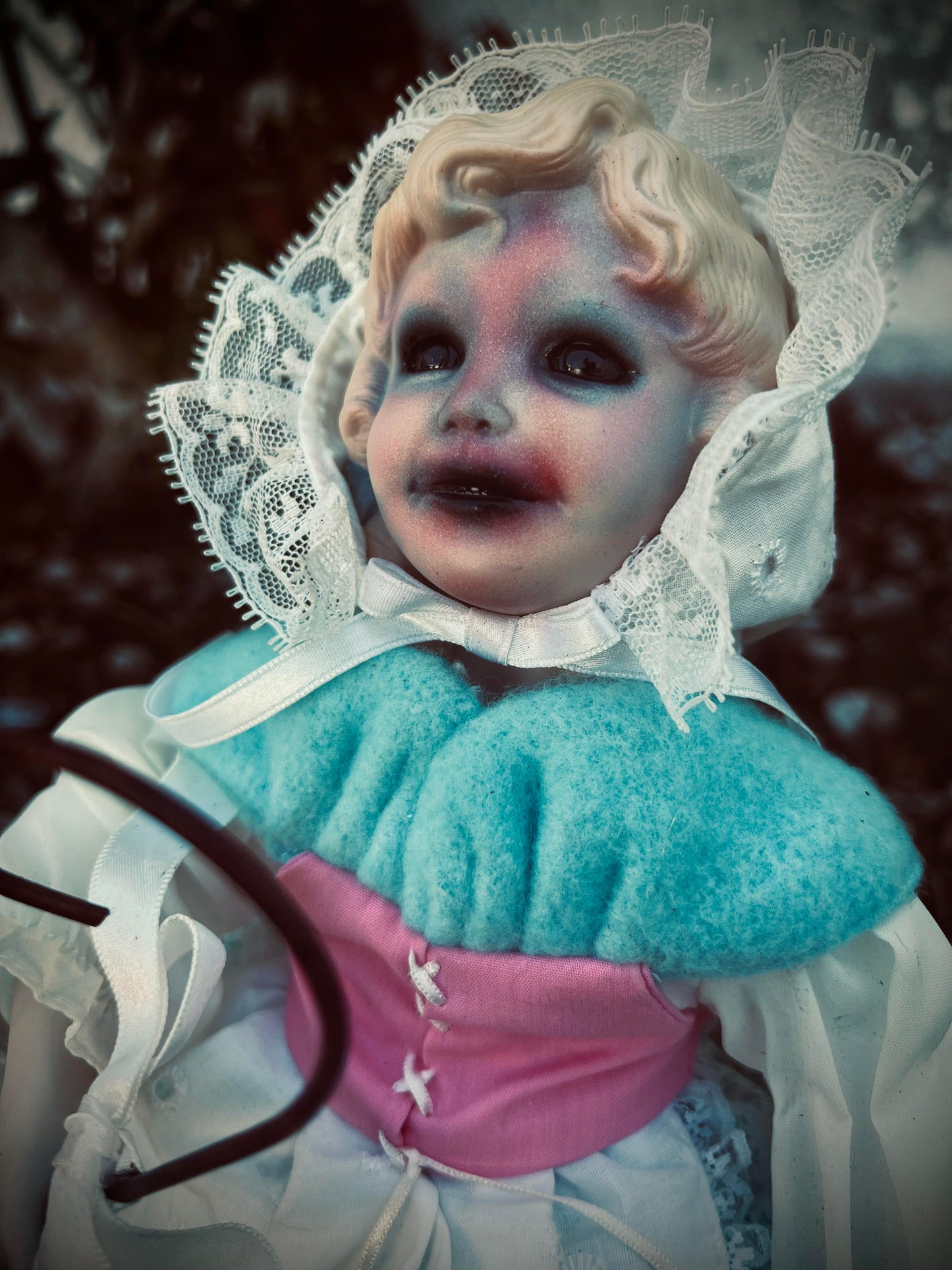 Meet Henrietta 14 " Doll Porcelain Witchy Creepy Haunted Spirit Infected Fairytale Poltergeist Spooky Zombie Possessed Fall Gothic