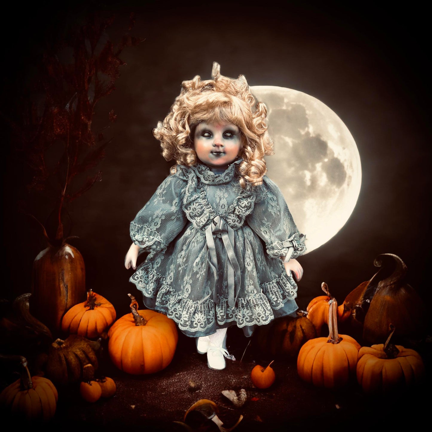 Meet Calene 18" Doll Porcelain Witchy Creepy Haunted Spirit Infected Scary Poltergeist Spooky Zombie Possessed Fall Gothic Positive Energy