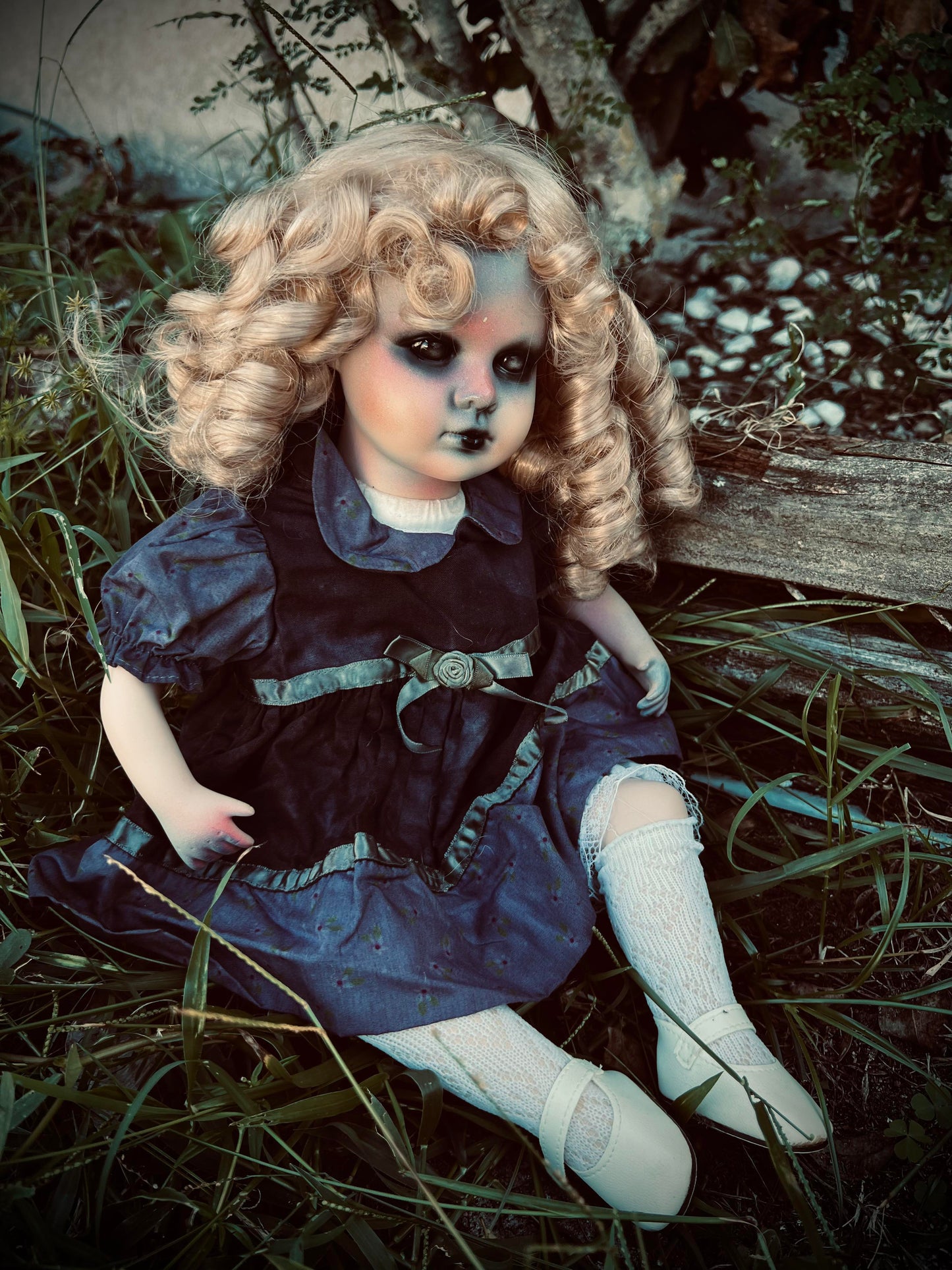 Meet Velma 12" Doll Porcelain Witchy Creepy Haunted Spirit Infected Scary Poltergeist Spooky Zombie Possessed Fall Gothic Positive Energy