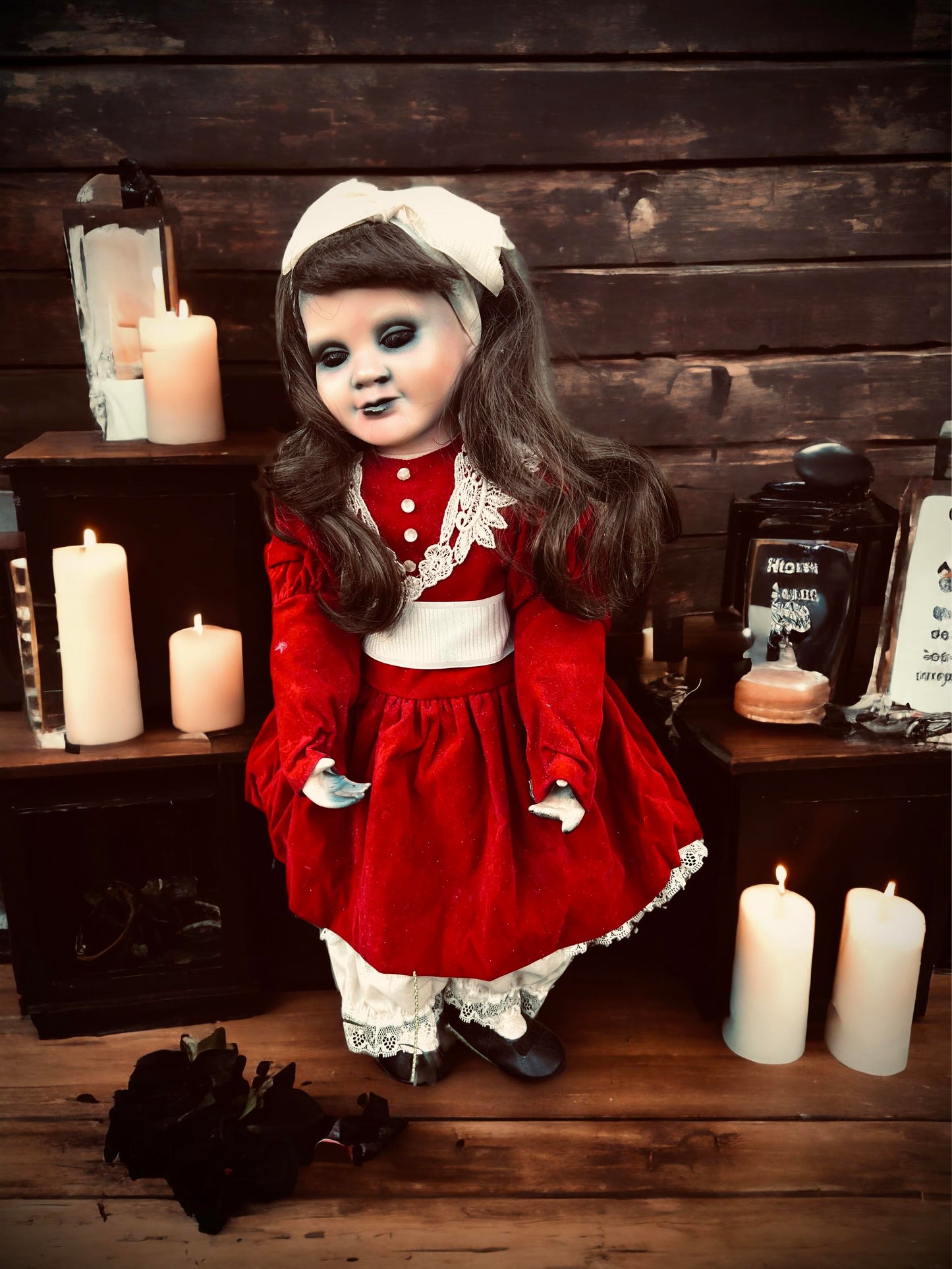 Meet Beatrice 20" Doll Porcelain Witchy Creepy Haunted Spirit Infected Scary Spooky Zombie Possessed Fall Gothic Positive Energy