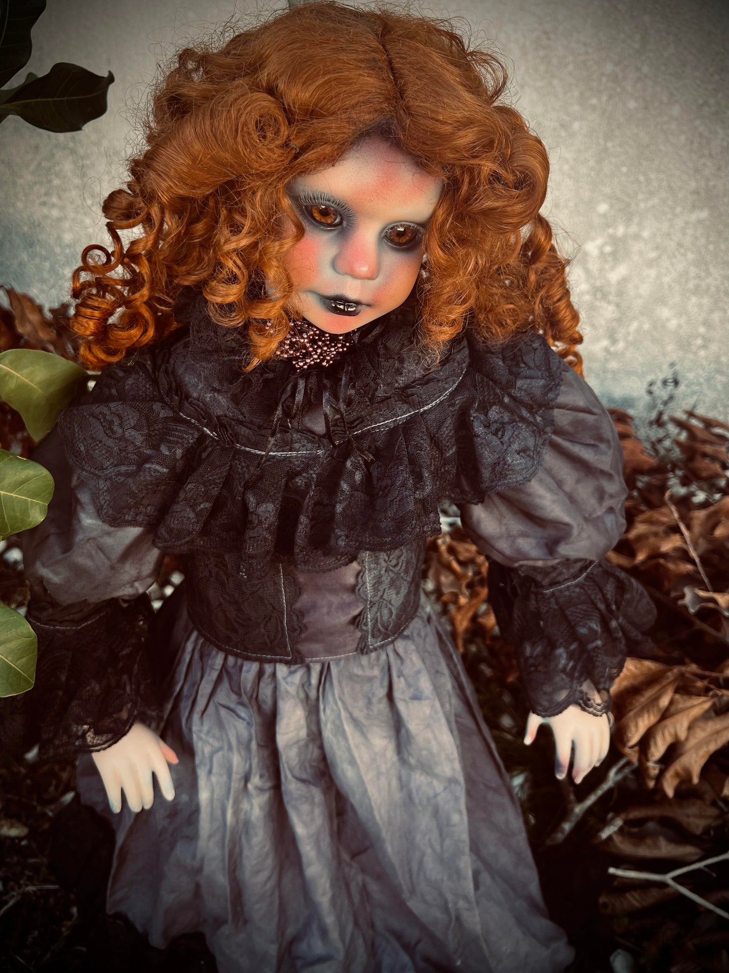 Meet Edith 31" Doll Porcelain Witchy Creepy Haunted Spirit Infected Scary Poltergeist Spooky Zombie Possessed Fall Gothic Positive Energy