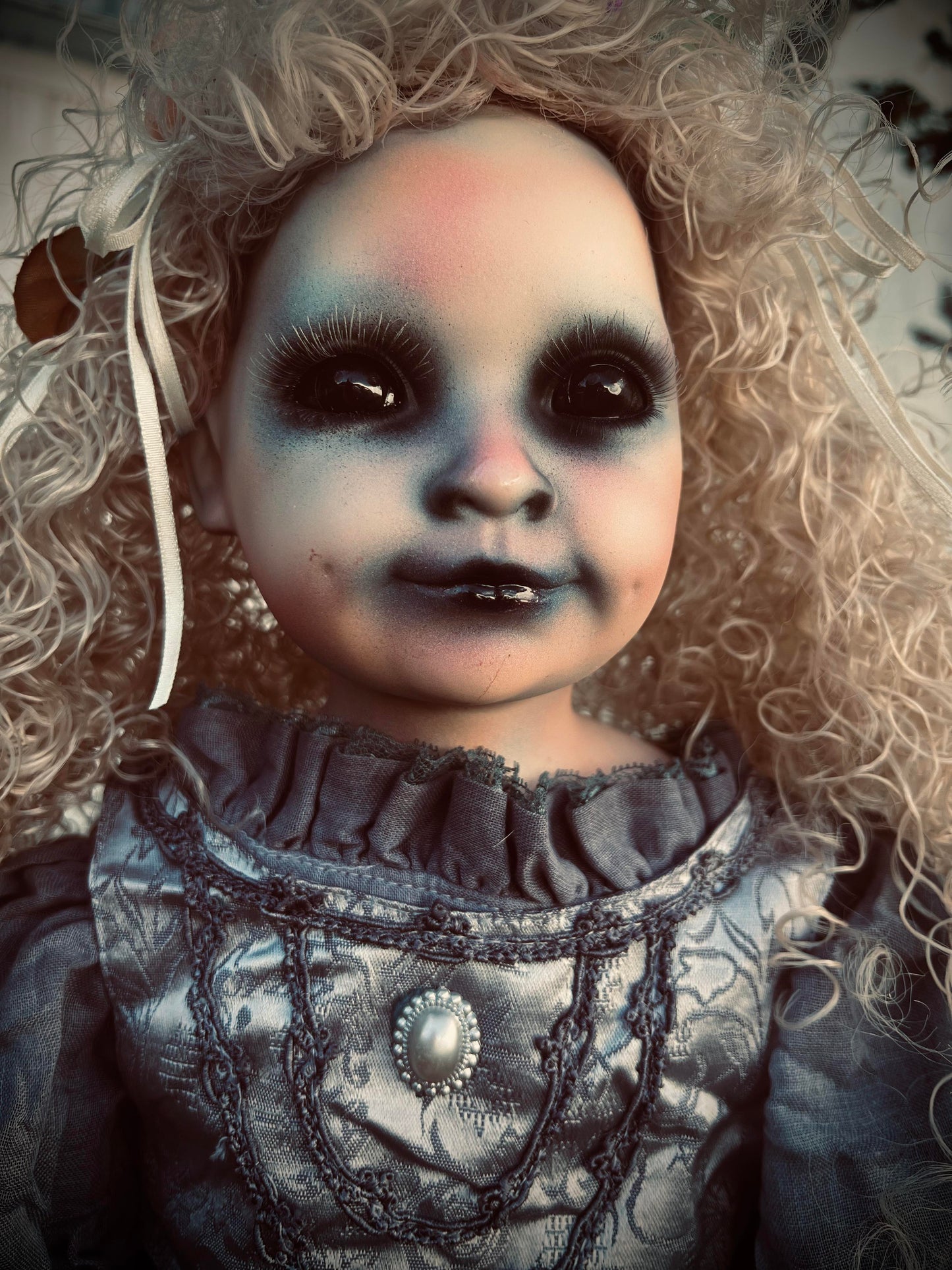 Meet Genevieve 27" Doll Porcelain Witchy Creepy Haunted Spirit Infected Scary Poltergeist Spooky Zombie Possessed Gothic Positive Energy