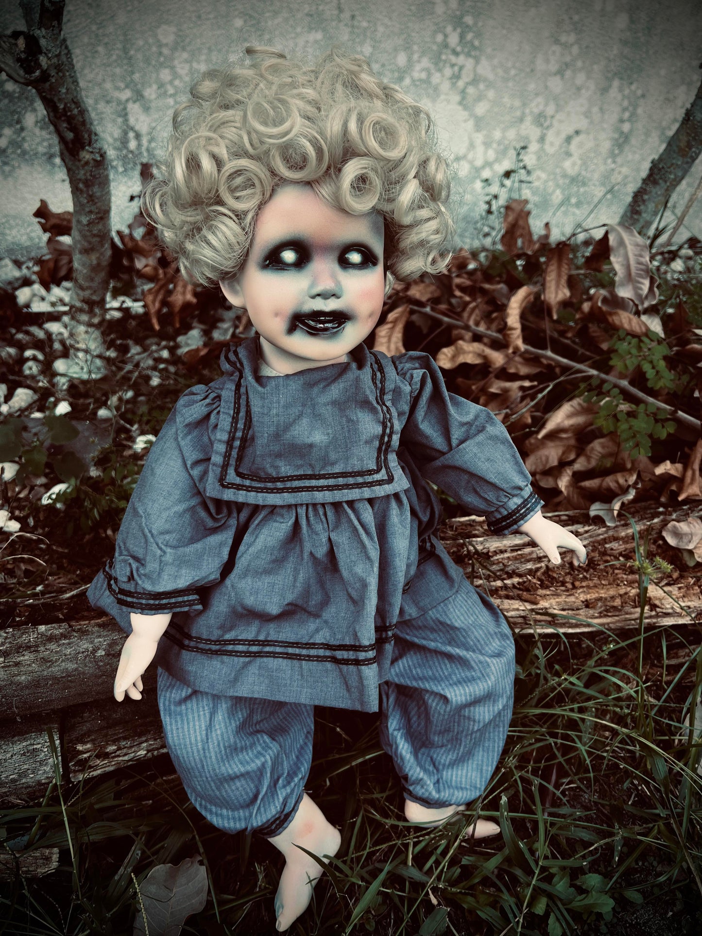 Meet Frances 22" Doll Porcelain Witchy Creepy Haunted Spirit Infected Scary Spooky Zombie Possessed Fall Gothic Positive Energy