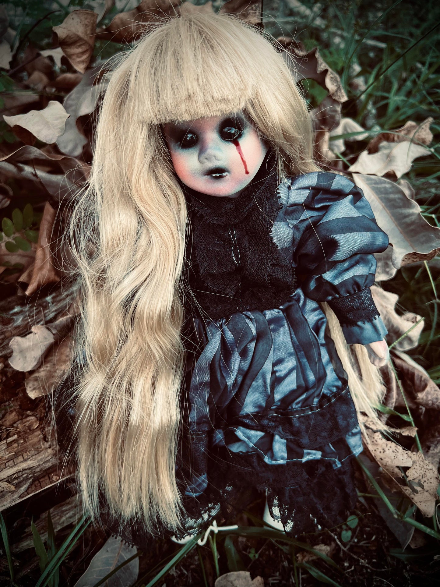 Meet Gwendolyn 12" Doll Porcelain Witchy Creepy Haunted Spirit Infected Scary Spooky Zombie Possessed Fall Gothic Positive Energy