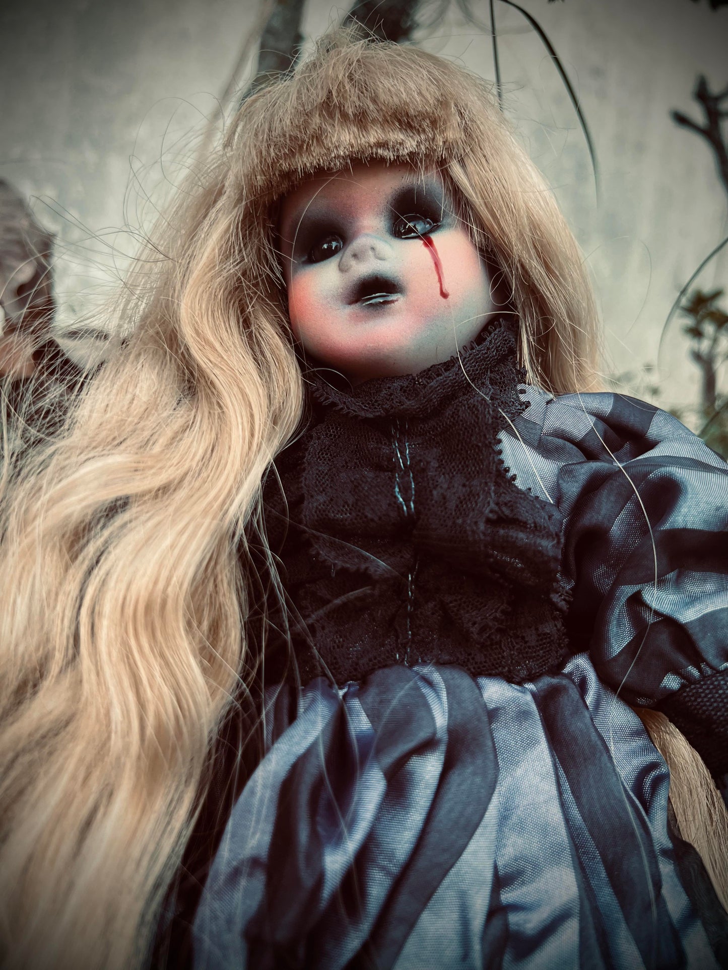 Meet Gwendolyn 12" Doll Porcelain Witchy Creepy Haunted Spirit Infected Scary Spooky Zombie Possessed Fall Gothic Positive Energy