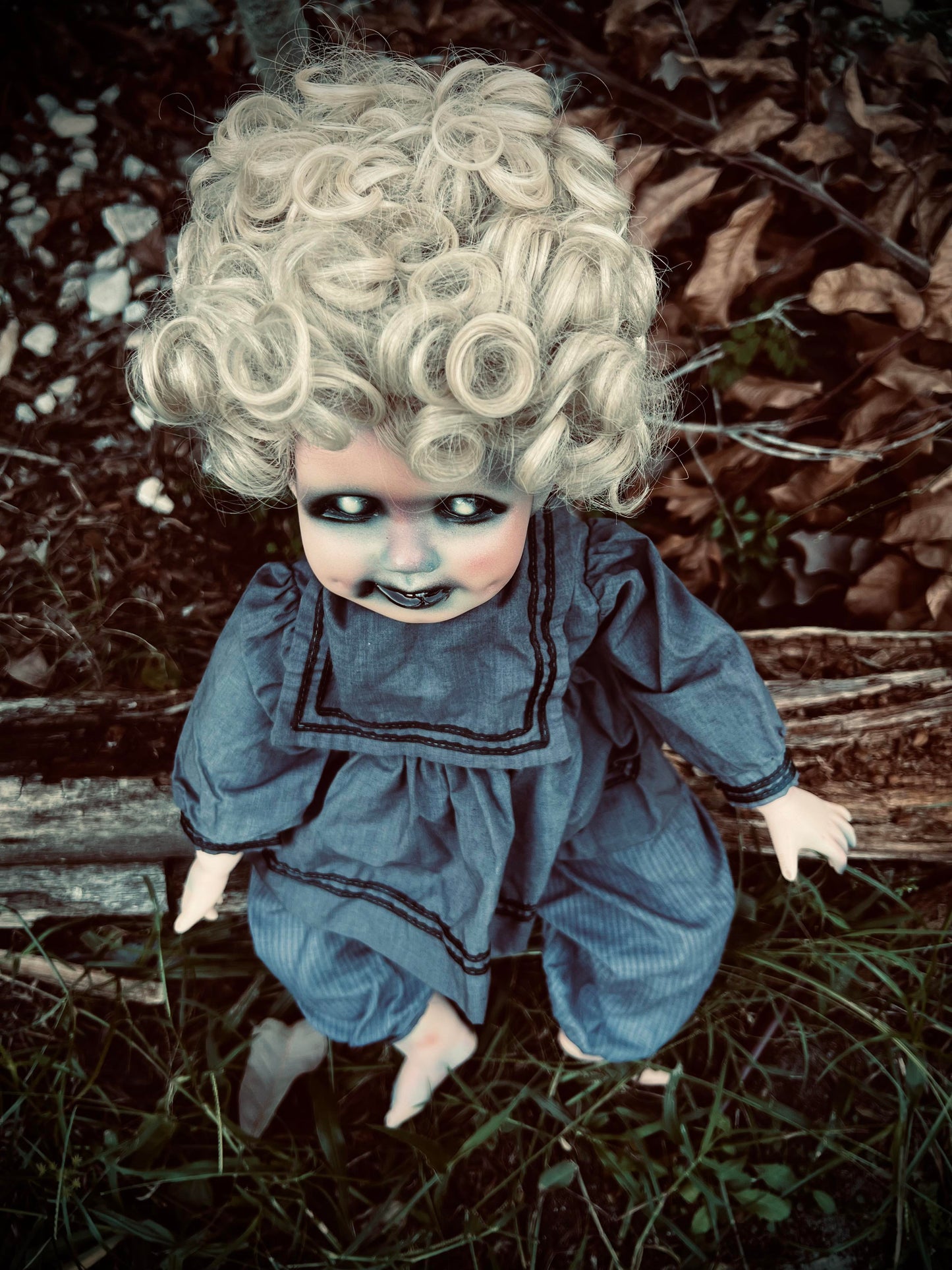 Meet Frances 22" Doll Porcelain Witchy Creepy Haunted Spirit Infected Scary Spooky Zombie Possessed Fall Gothic Positive Energy