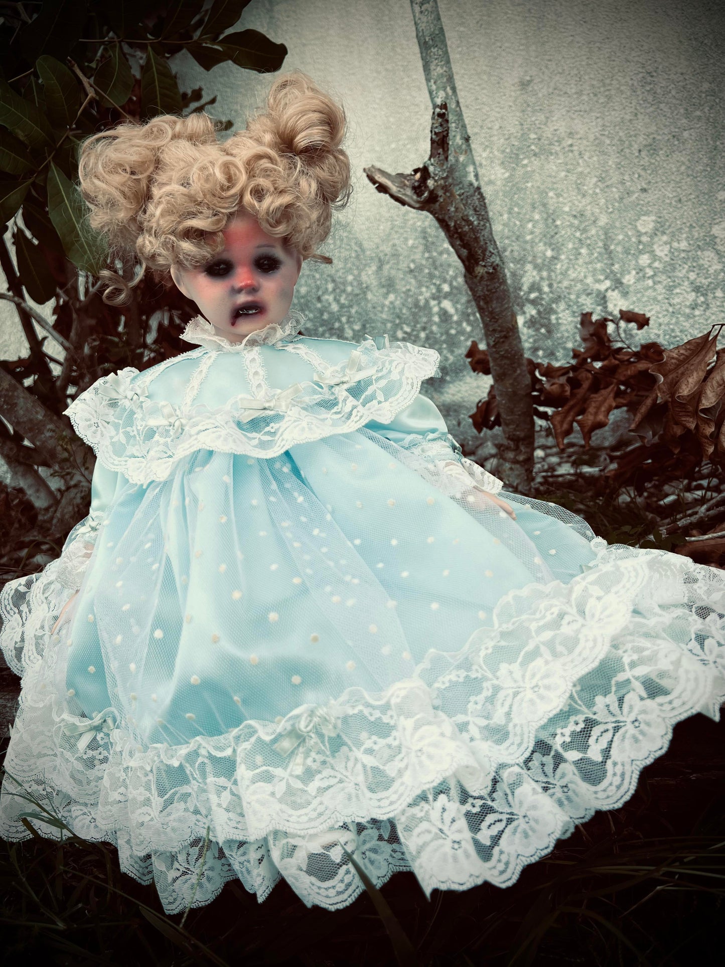 Meet Jannette 19" Doll Porcelain Witchy Creepy Haunted Spirit Infected Scary Spooky Zombie Possessed Fall Gothic Positive Energy