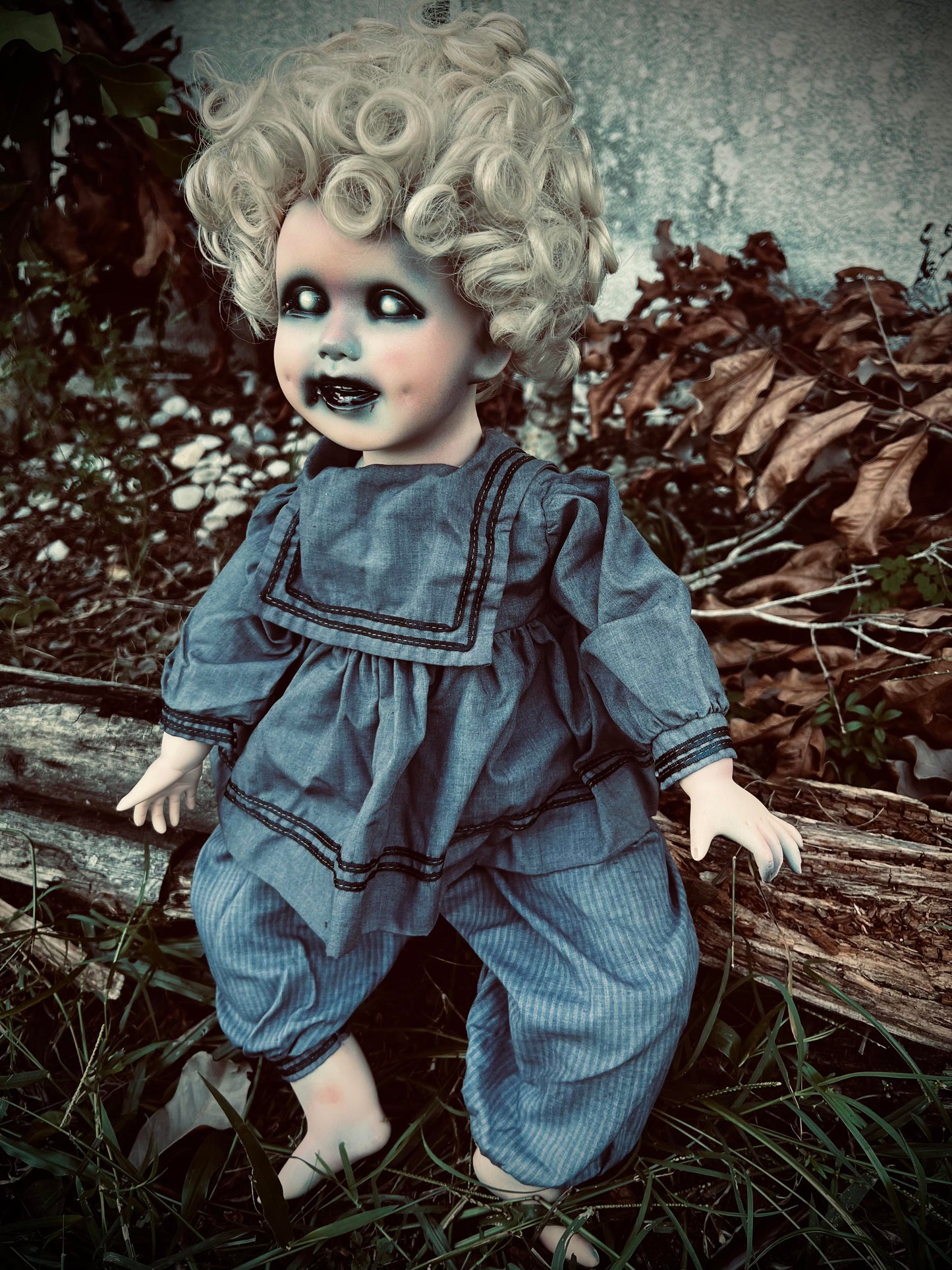 Meet Frances 22" Doll Porcelain Witchy Creepy Haunted Spirit Infected Scary Spooky Zombie Possessed Fall Gothic Positive Energy