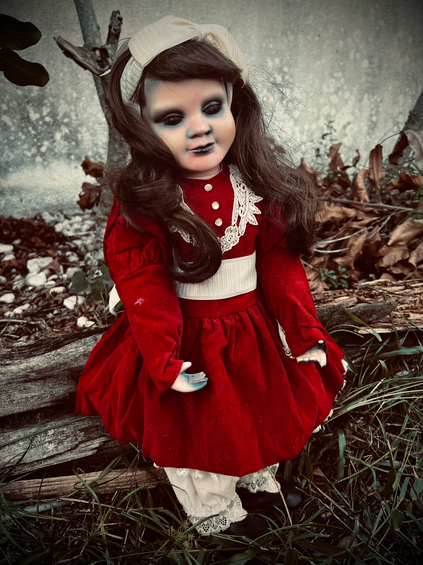 Meet Beatrice 20" Doll Porcelain Witchy Creepy Haunted Spirit Infected Scary Spooky Zombie Possessed Fall Gothic Positive Energy