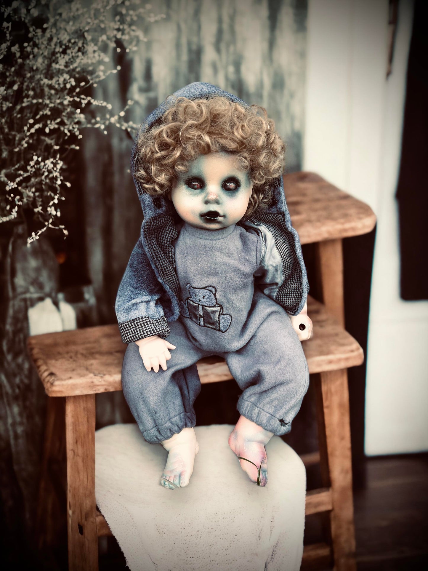 Meet Dallas 22 " Doll Porcelain Witchy Creepy Haunted Spirit Infected Scary Spooky Zombie Possessed Fall Gothic Positive Energy