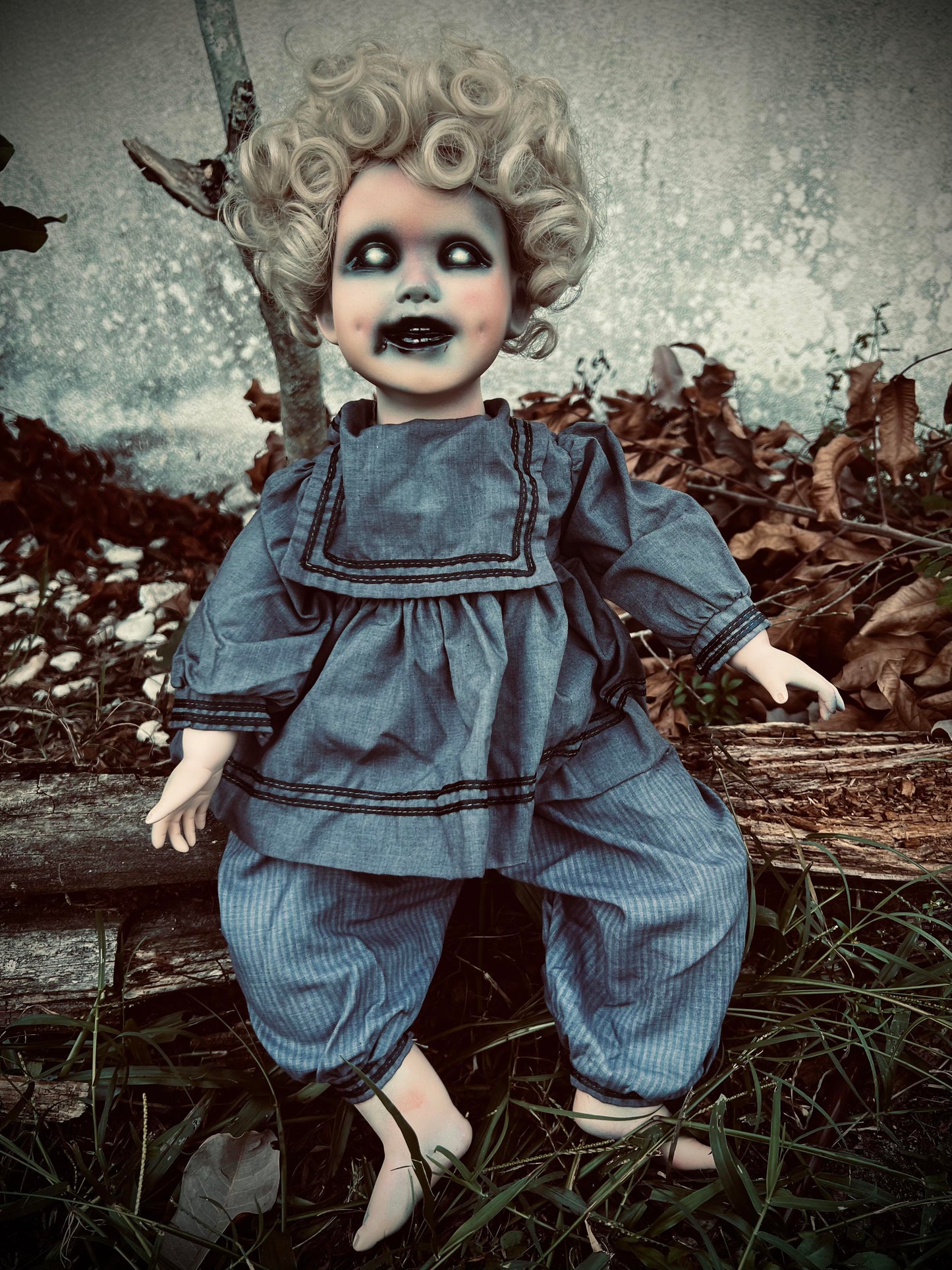 Meet Frances 22" Doll Porcelain Witchy Creepy Haunted Spirit Infected Scary Spooky Zombie Possessed Fall Gothic Positive Energy