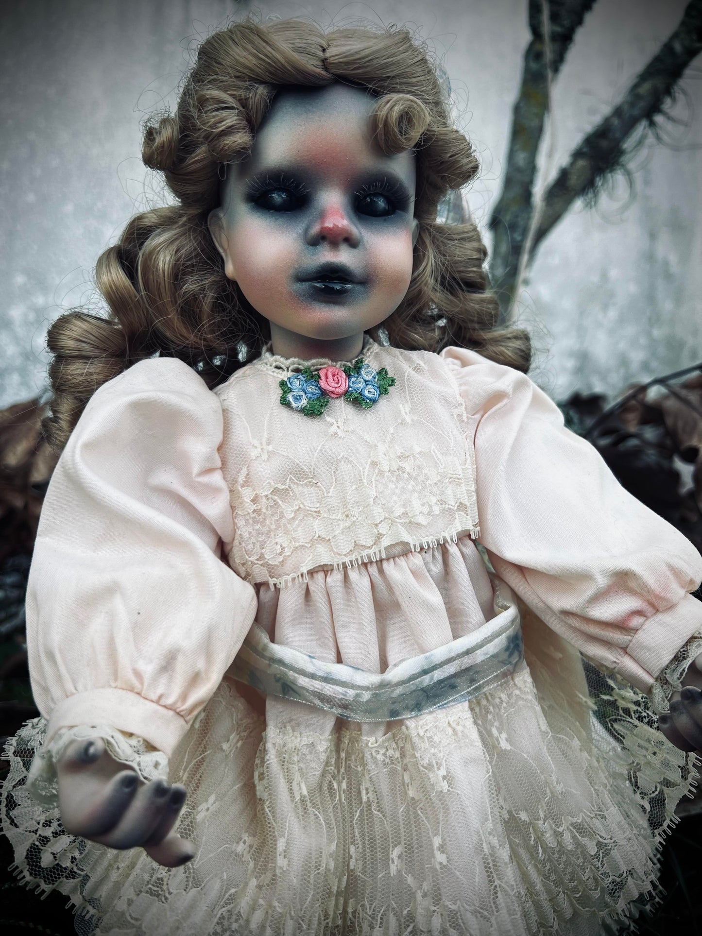 Meet Josephine 15" Doll Porcelain Witchy Creepy Haunted Spirit Infected Scary Spooky Zombie Possessed Fall Gothic Positive Energy